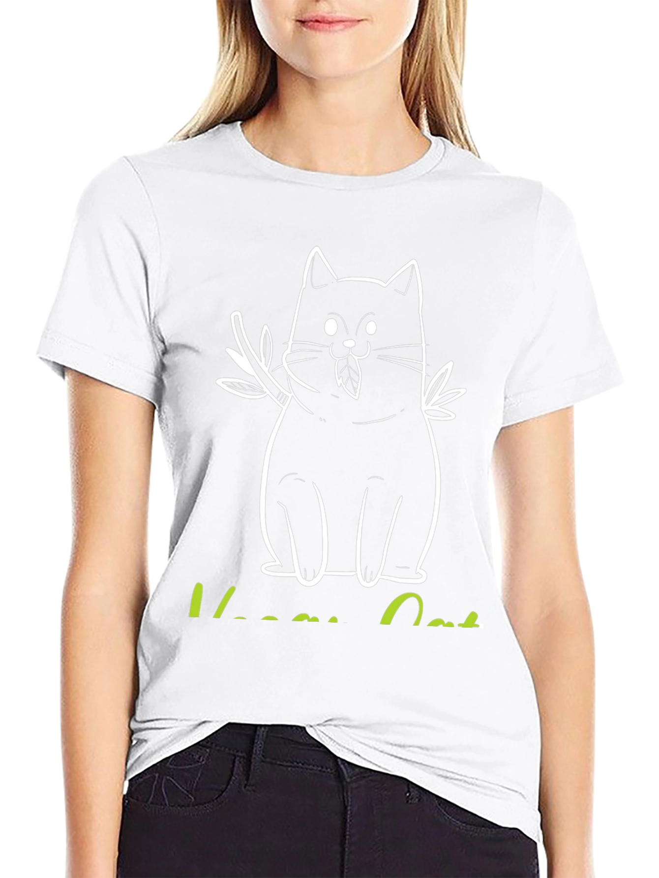 Vegan Cat Graphic Tee