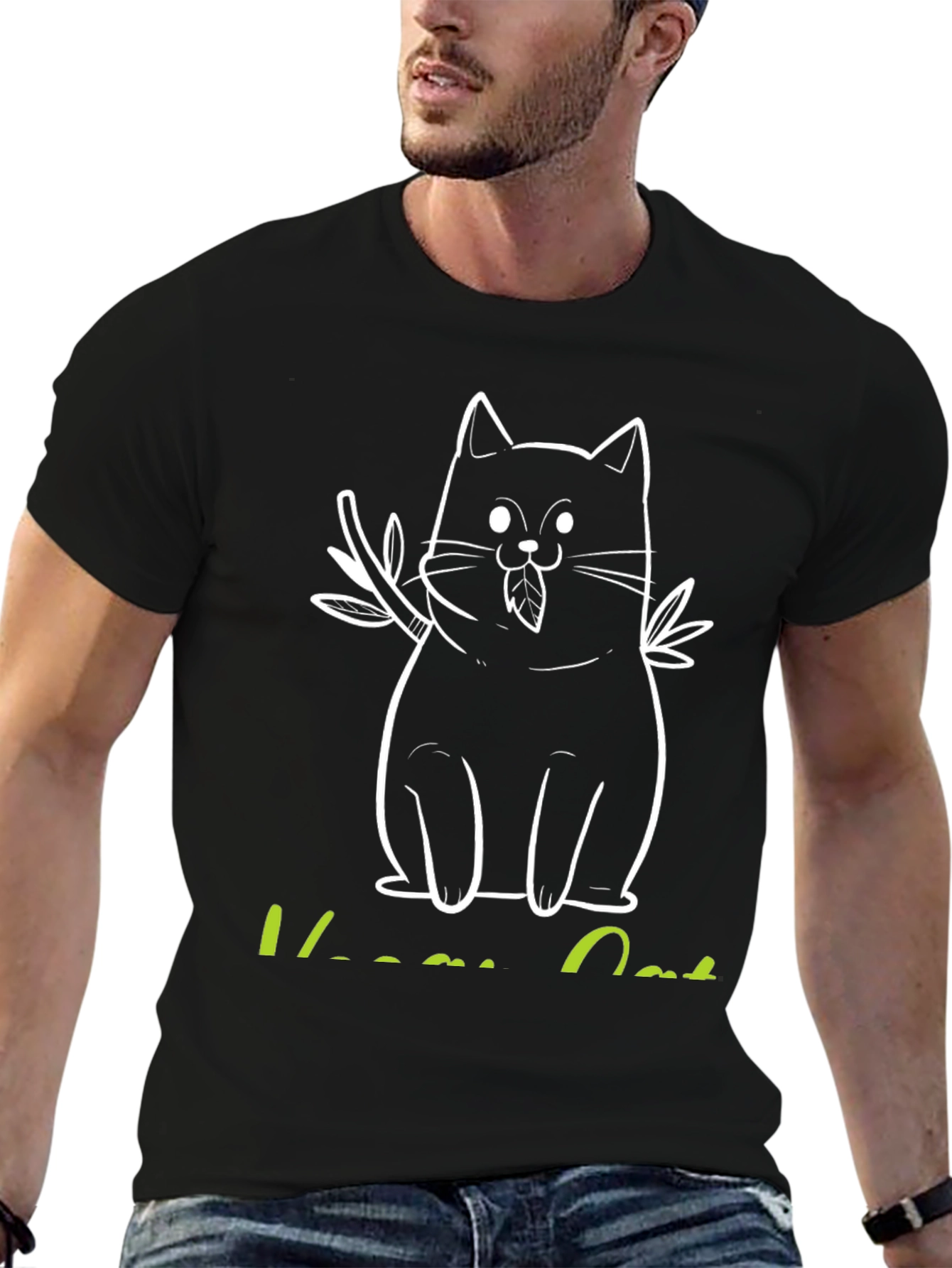 Vegan Cat Graphic Tee