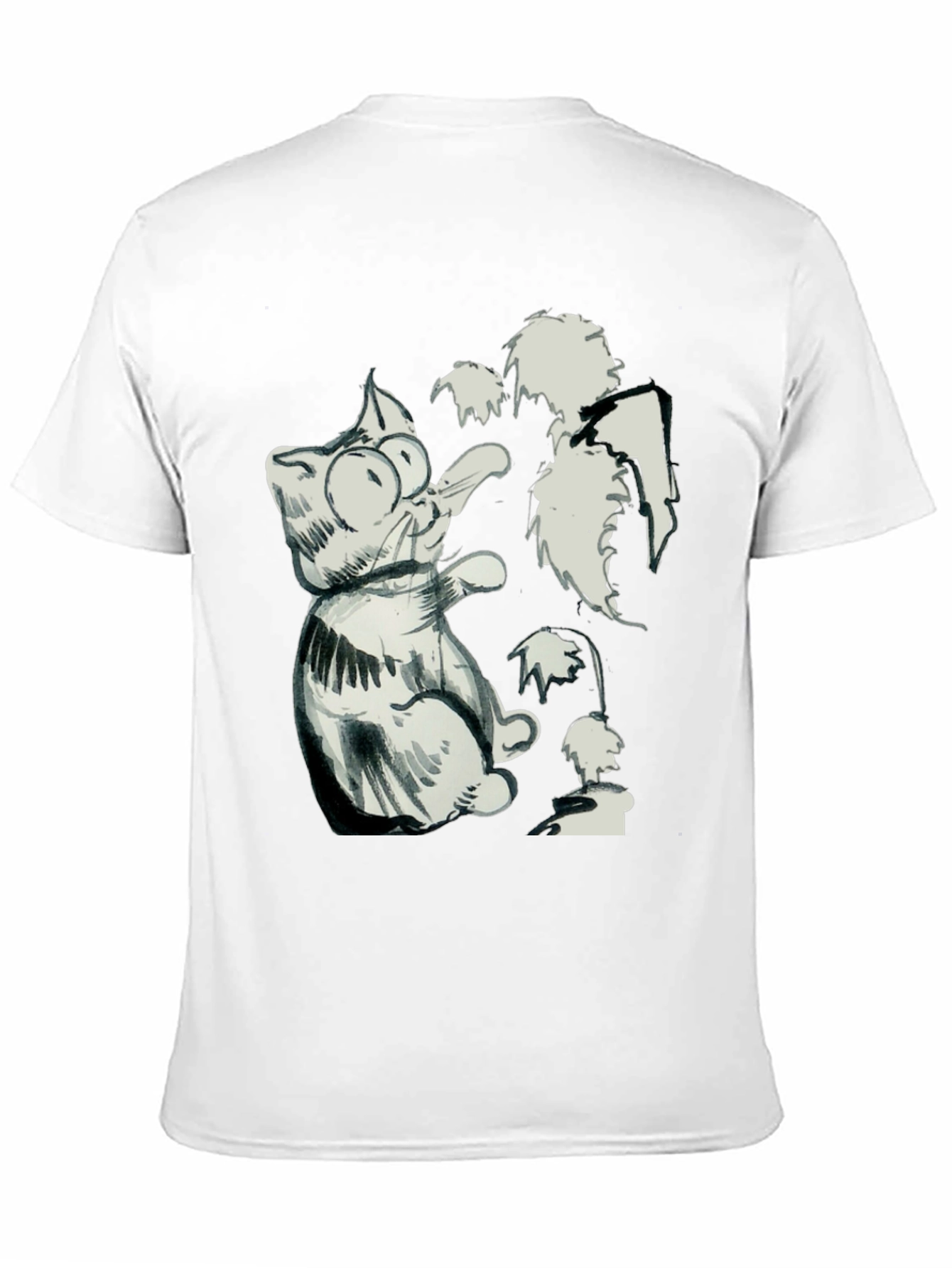 Cat Sketch Black T-Shirt - Unique Graphic Tee