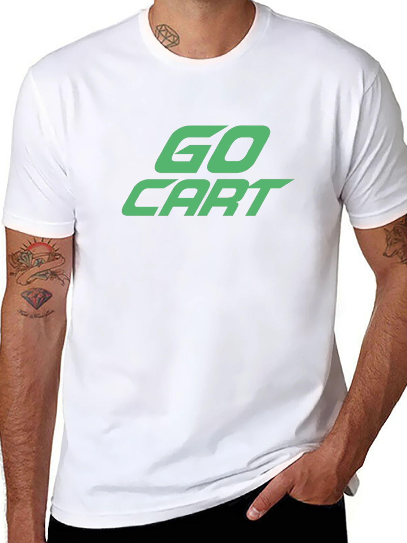 Go Cart Graphic Tee - Black Cotton Blend