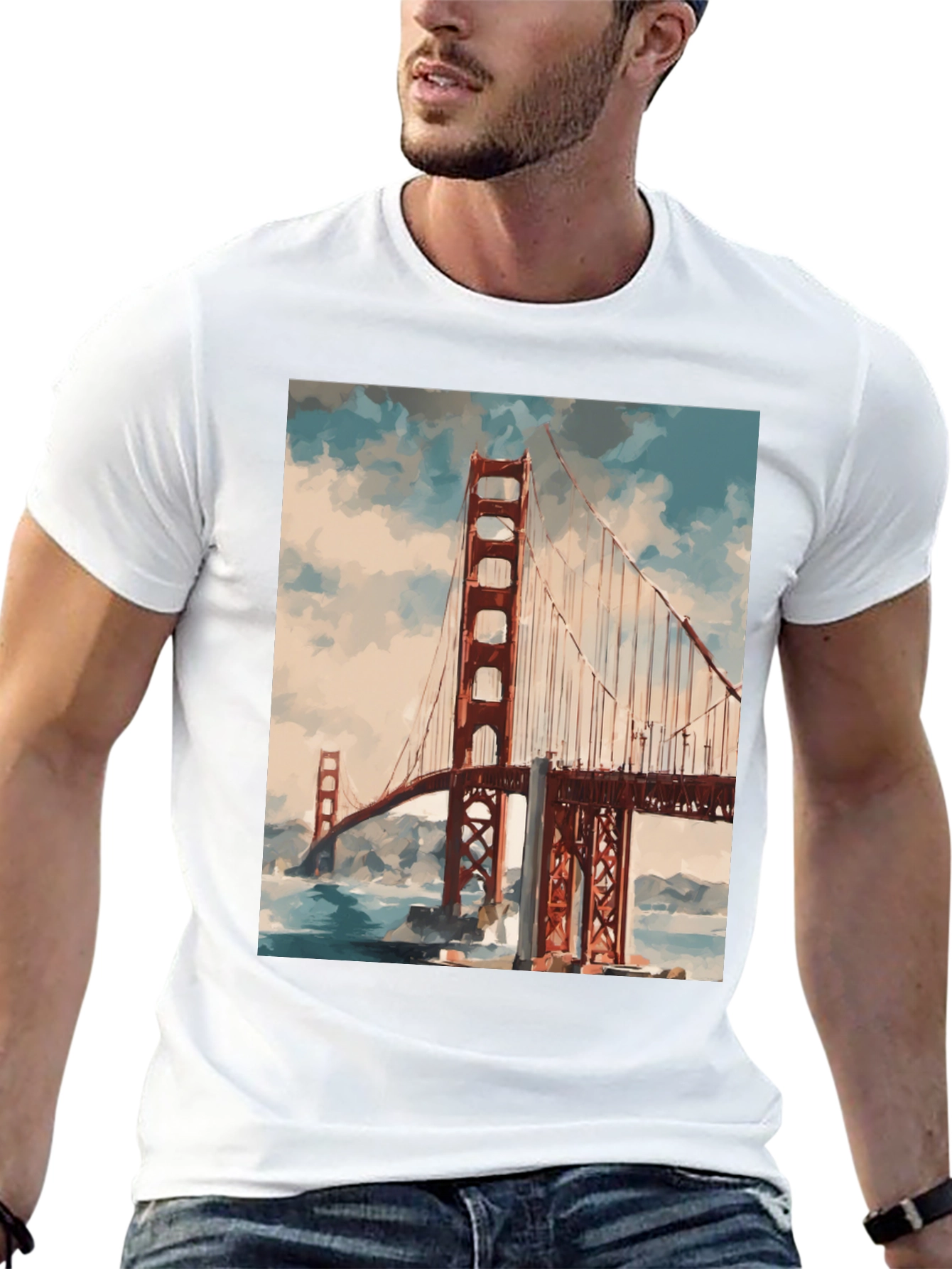 Golden Gate Bridge Graphic Tee - Black
