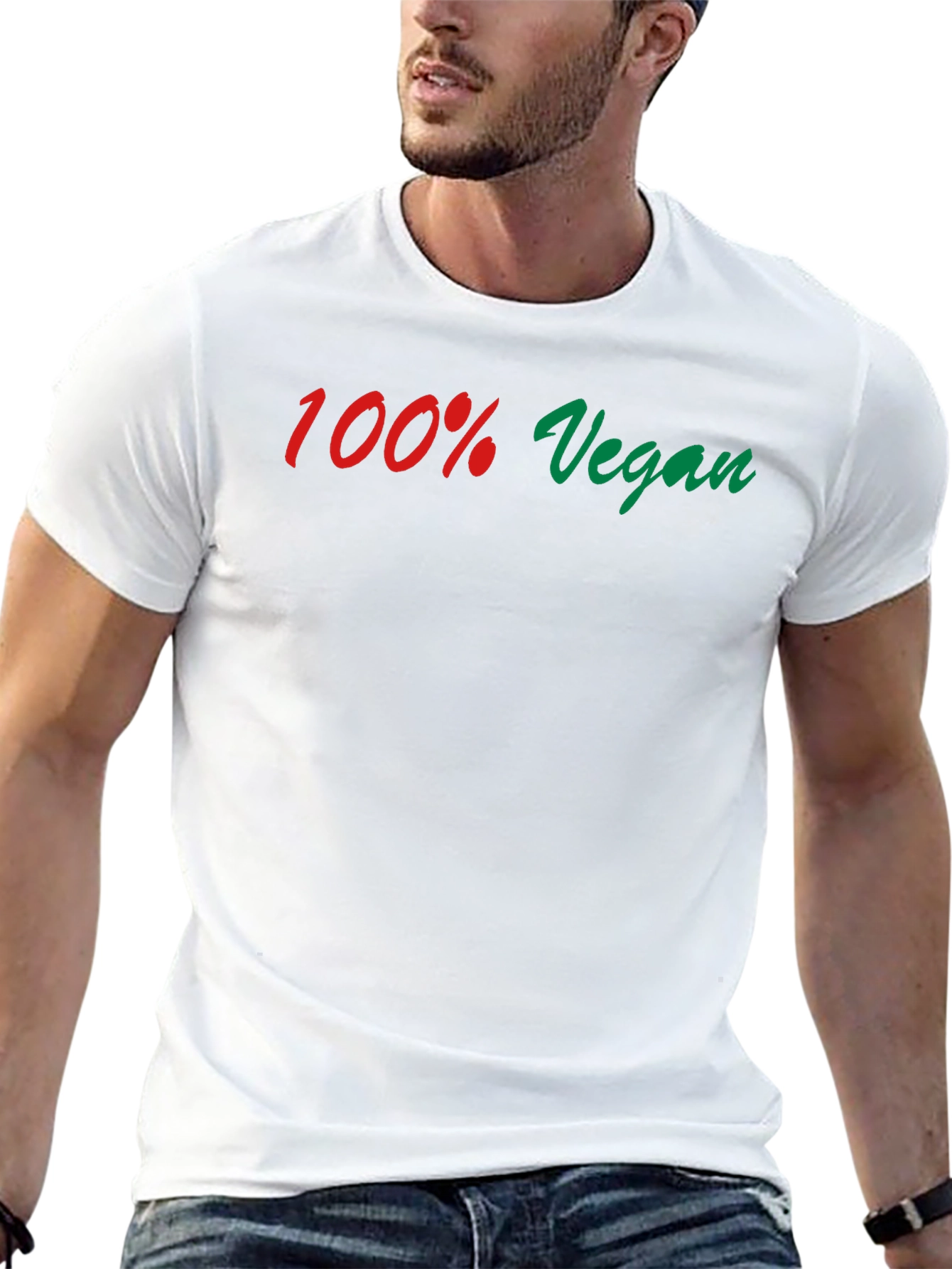 100% Vegan Graphic Tee - Black