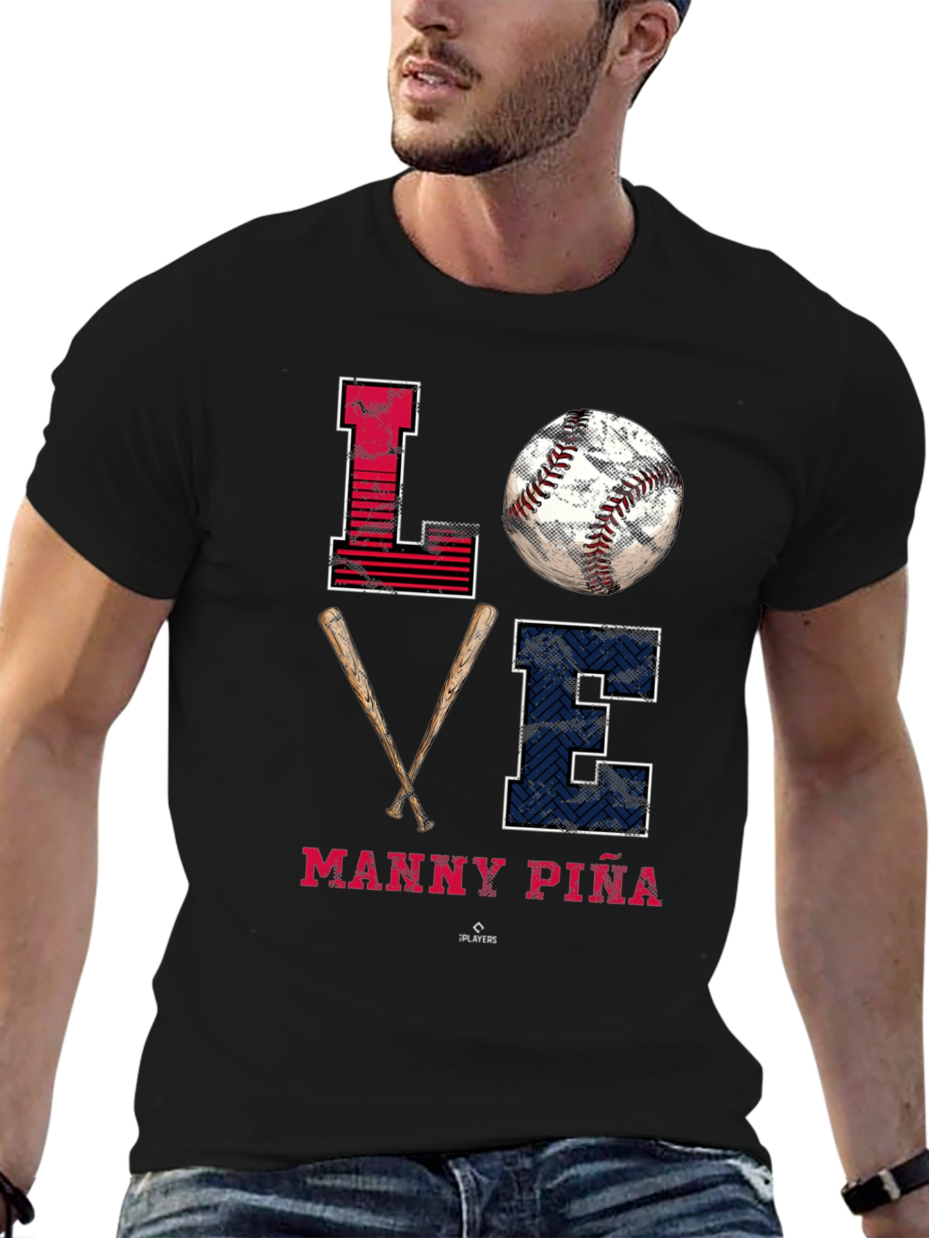 Manny Piña Baseball Love T-Shirt - MLB Fan Apparel
