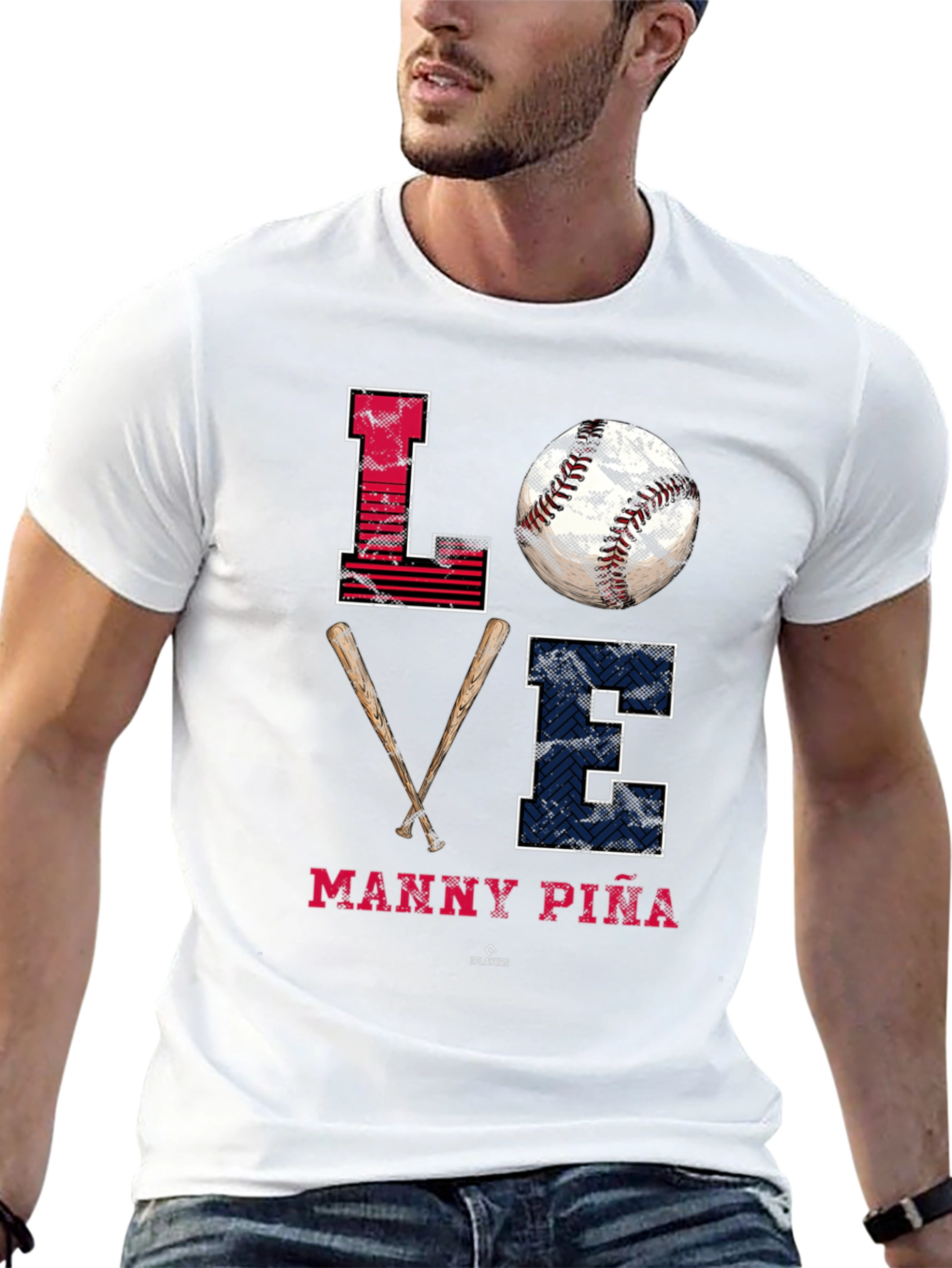 Manny Piña Baseball Love T-Shirt - MLB Fan Apparel