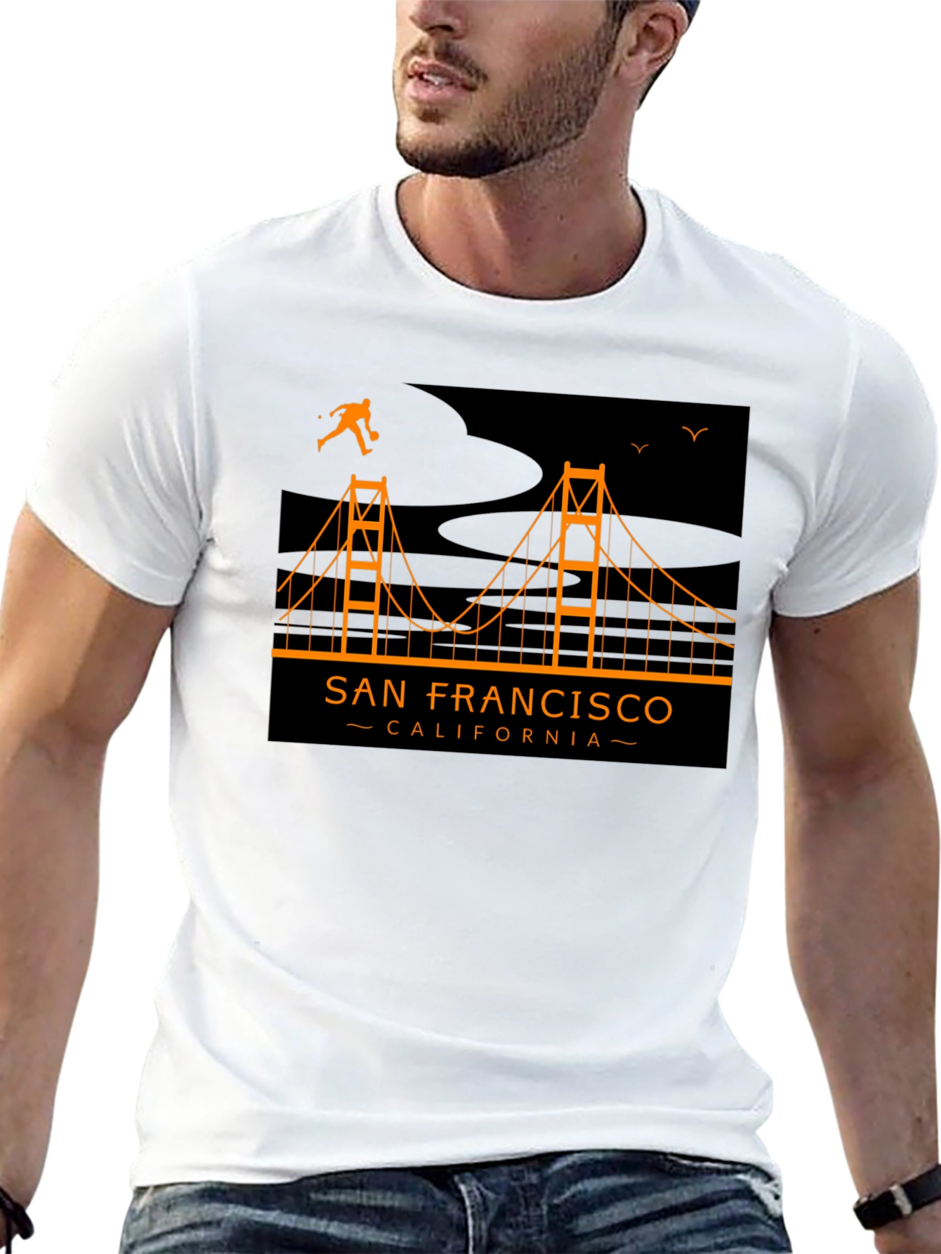 San Francisco Bridge Graphic Tee - Black
