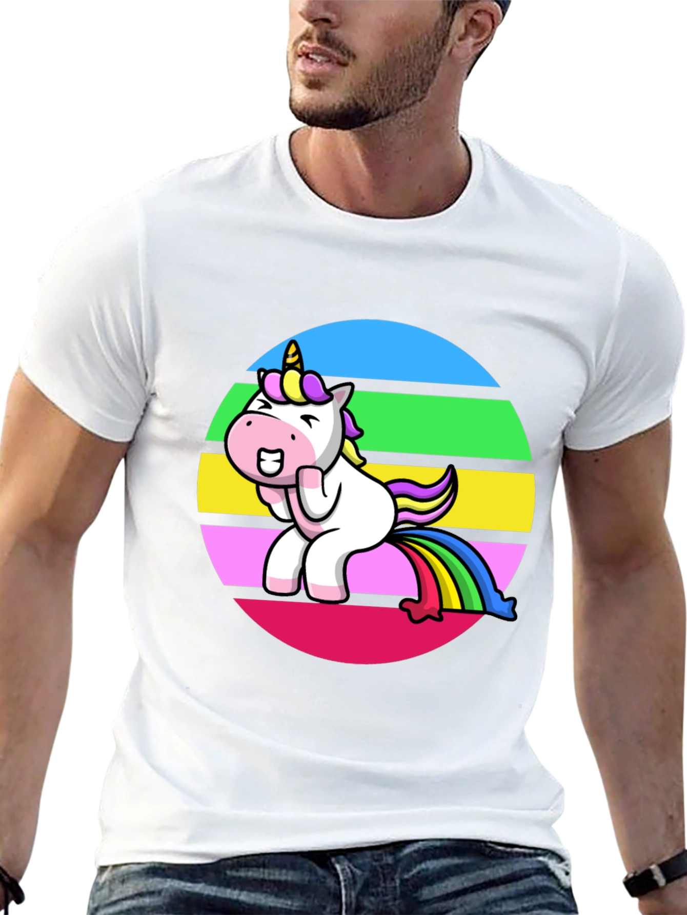Unicorn Rainbow Humor Graphic Tee
