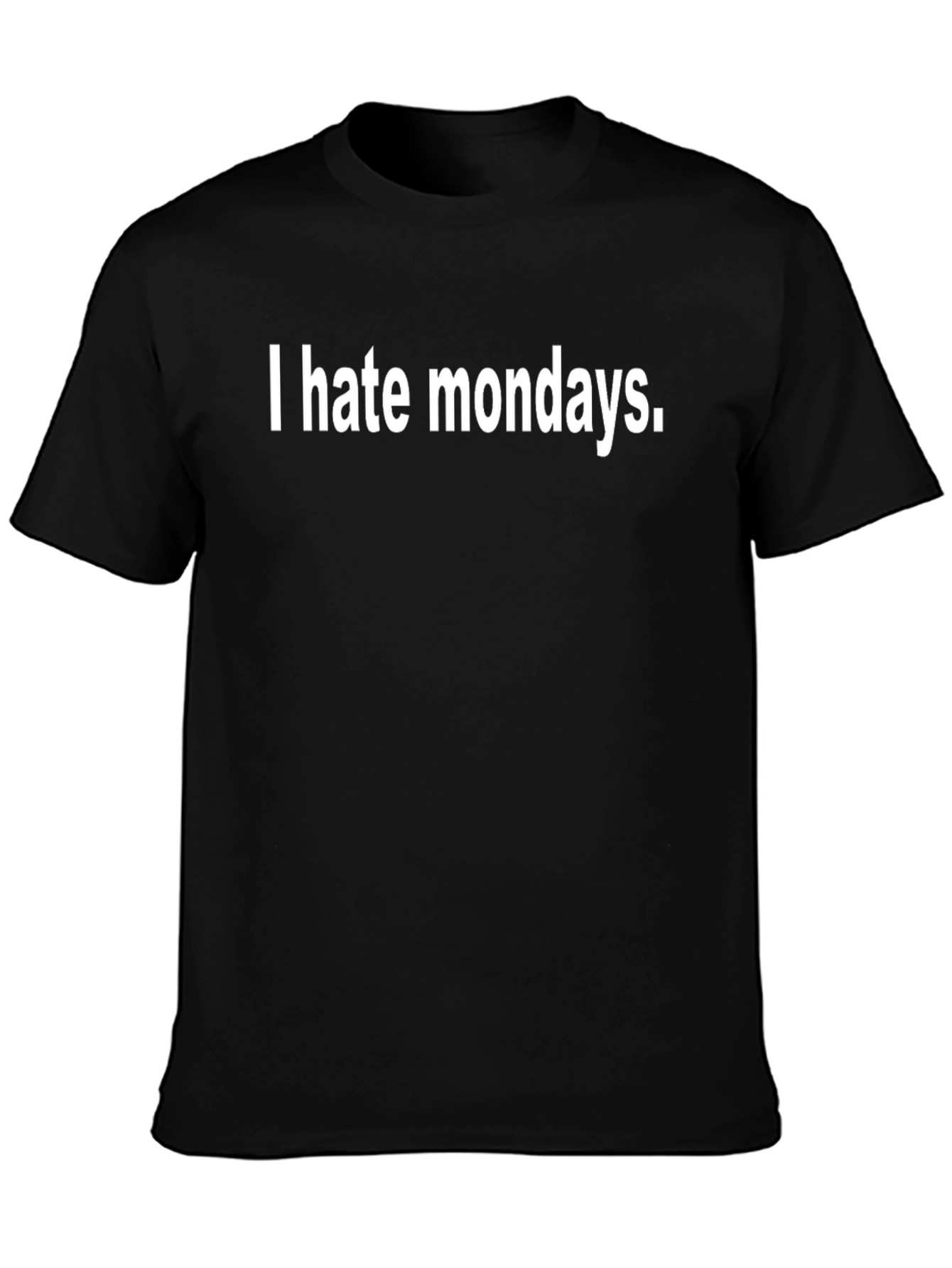I Hate Mondays Graphic Tee - Black Cotton T-Shirt
