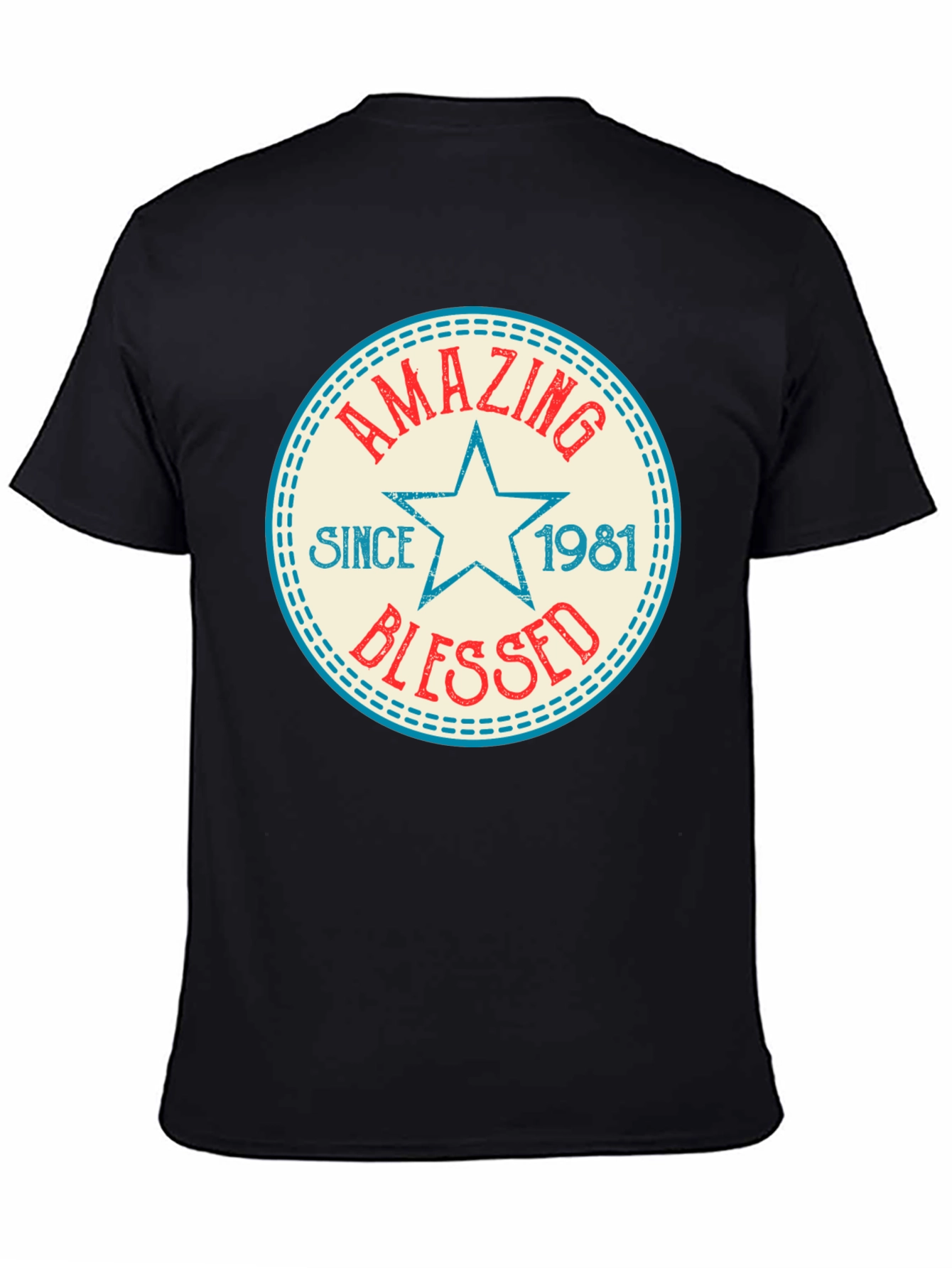Amazing Since 1981 Black Graphic T-Shirt