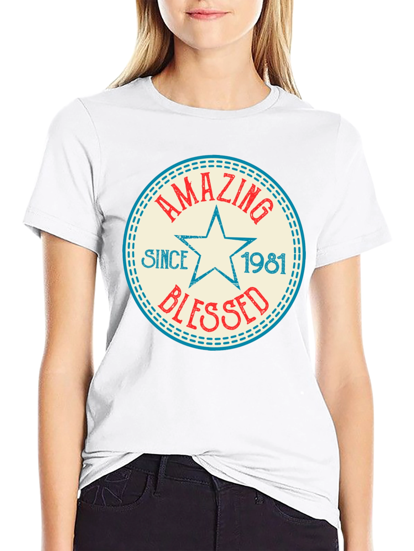 Amazing Since 1981 Black Graphic T-Shirt