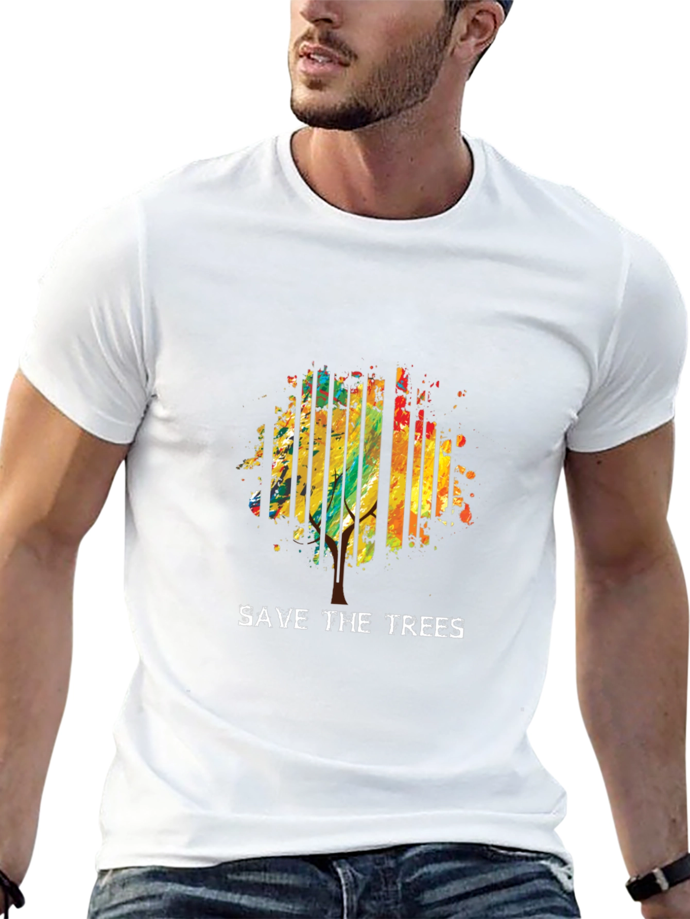 Save the Trees Graphic Tee - Earth Friendly Design