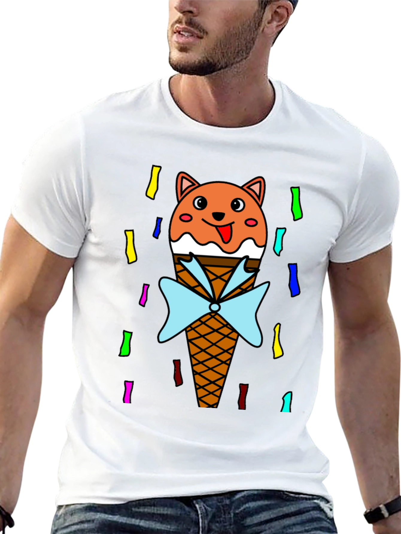 Cat Ice Cream Cone T-Shirt