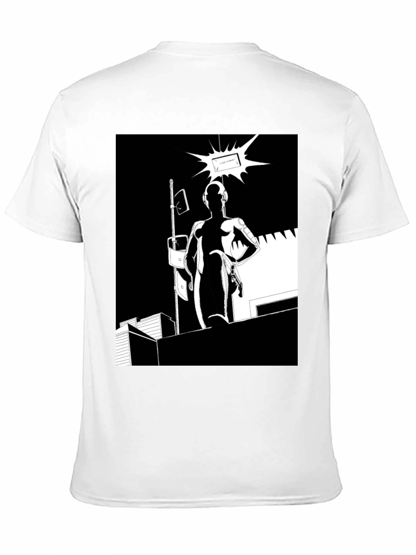 Abstract Black Graphic Tee