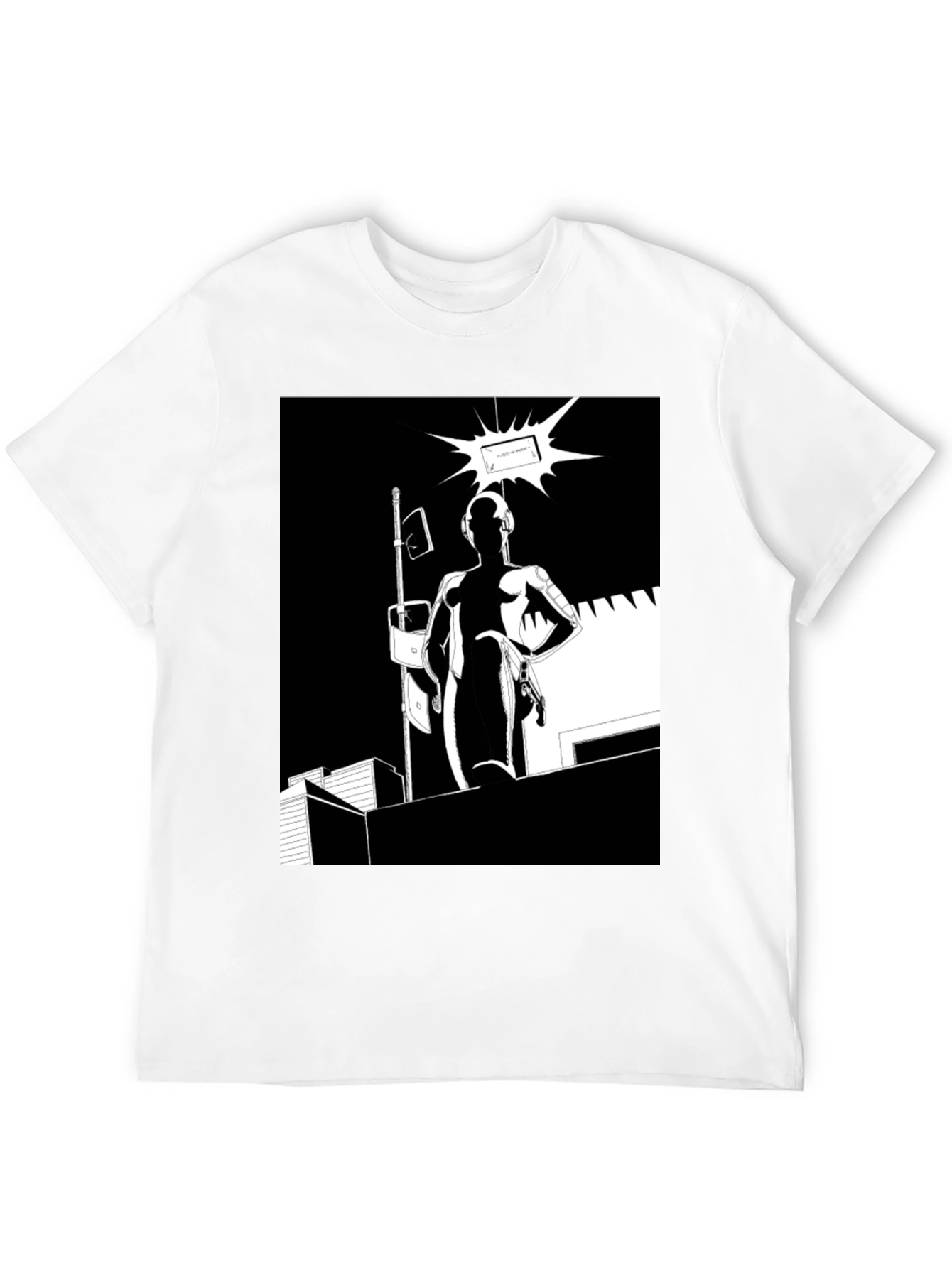 Abstract Black Graphic Tee