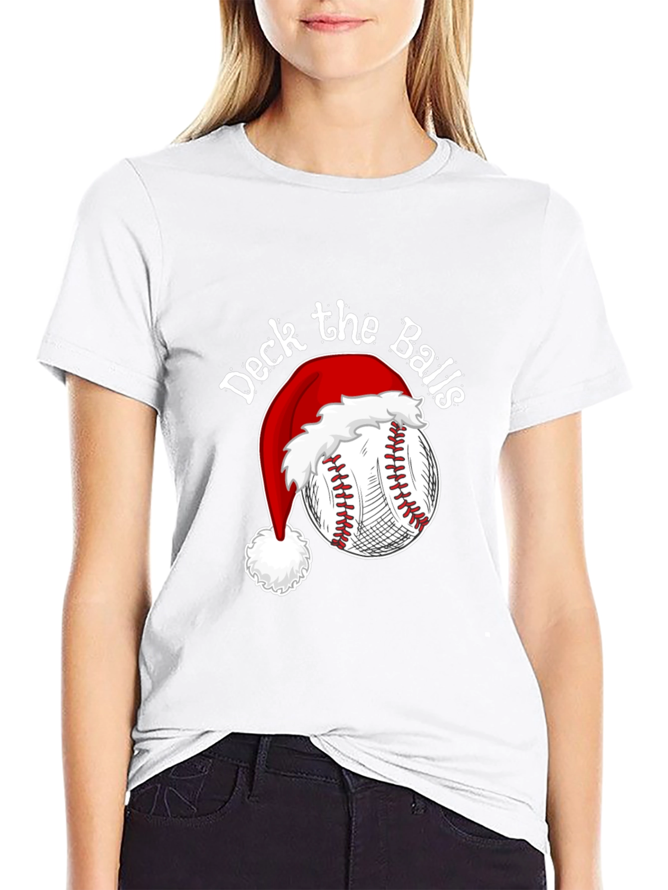 Deck the Balls Baseball Christmas T-Shirt