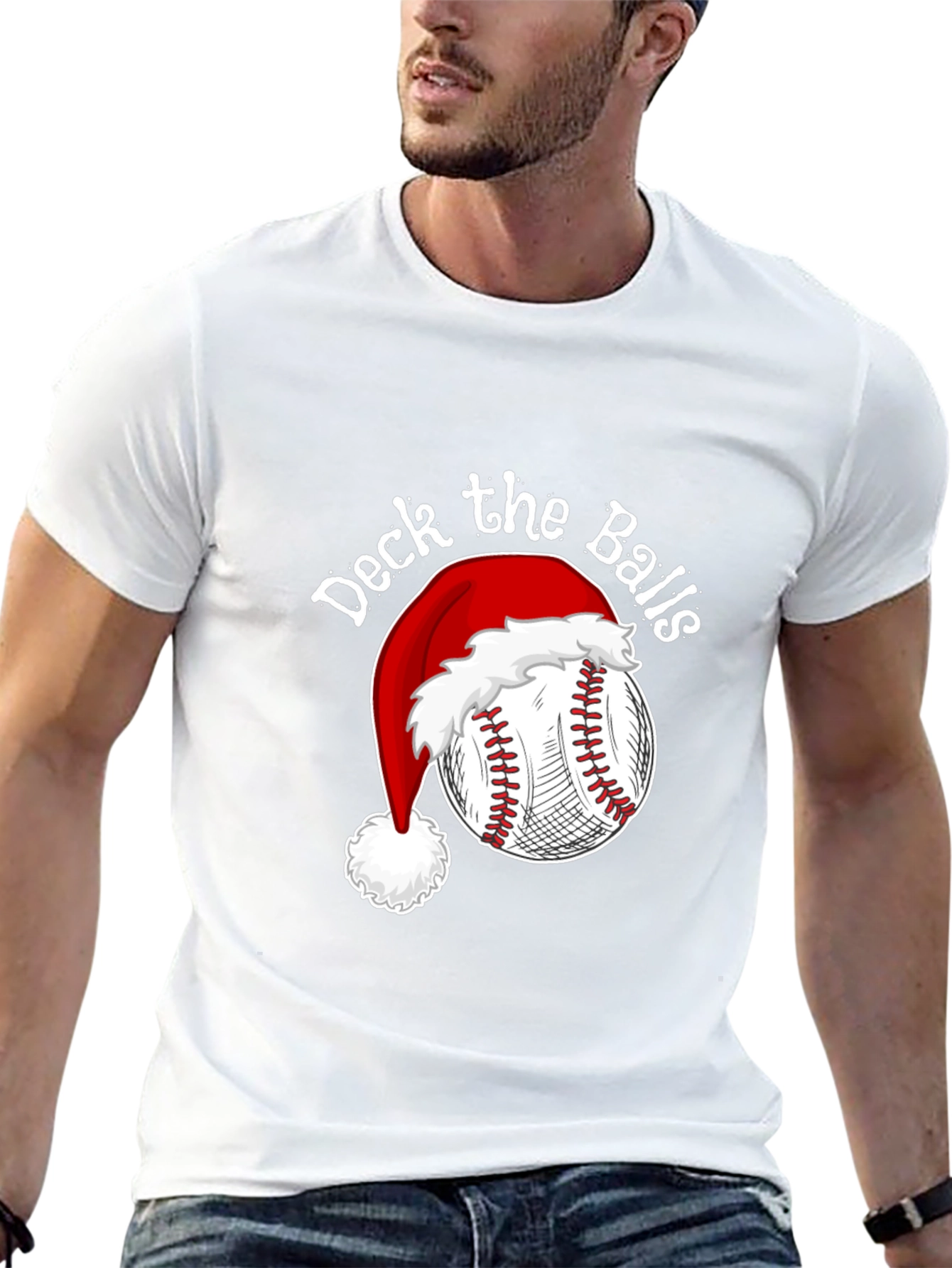 Deck the Balls Baseball Christmas T-Shirt