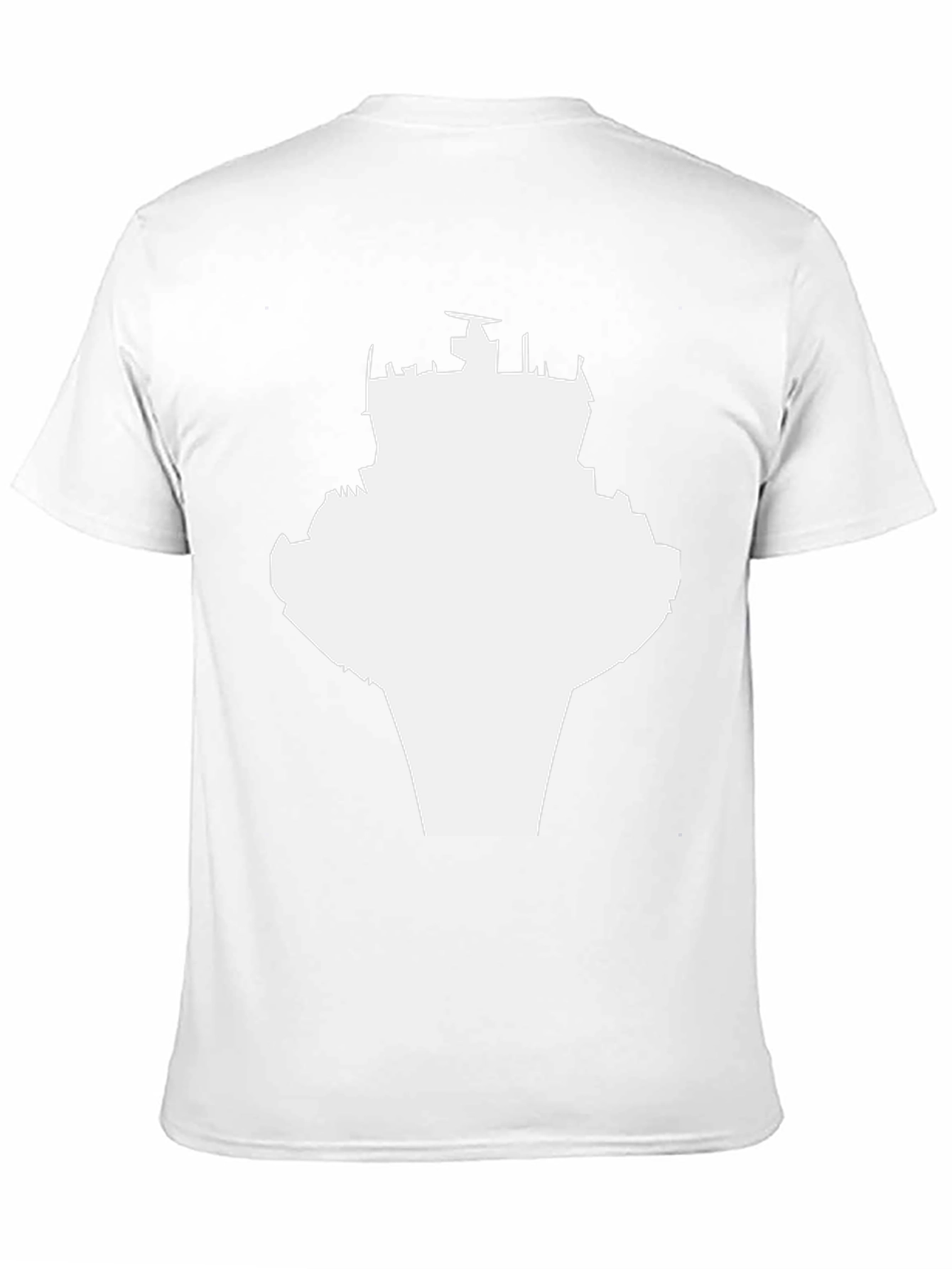 Black T-Shirt with Abstract Tower Graphic