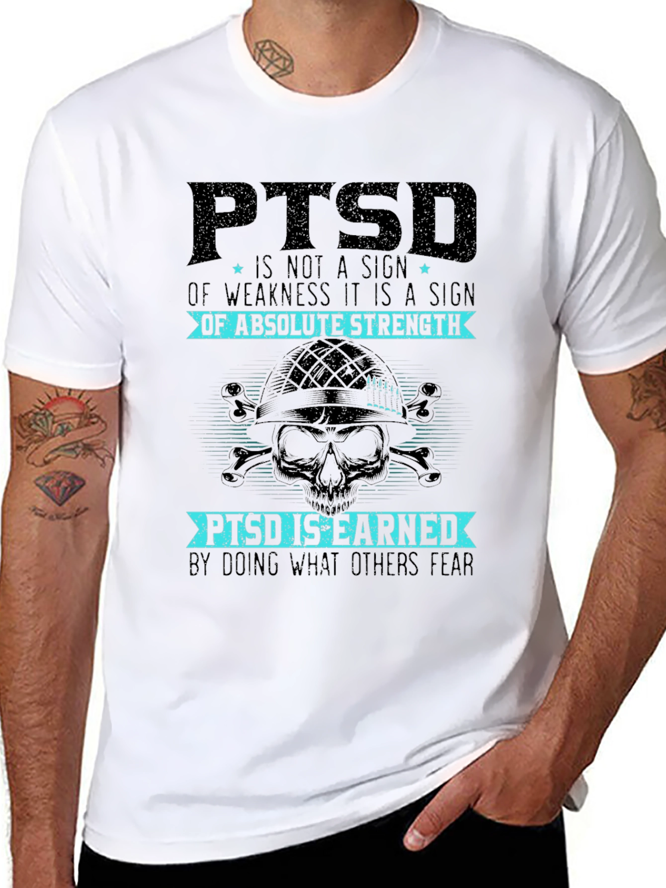 PTSD Absolute Strength Graphic Tee - Military Inspired
