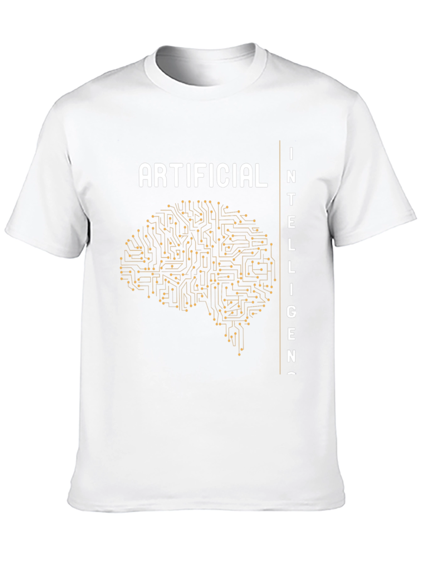 Artificial Intelligence Brain Circuit Black T-Shirt
