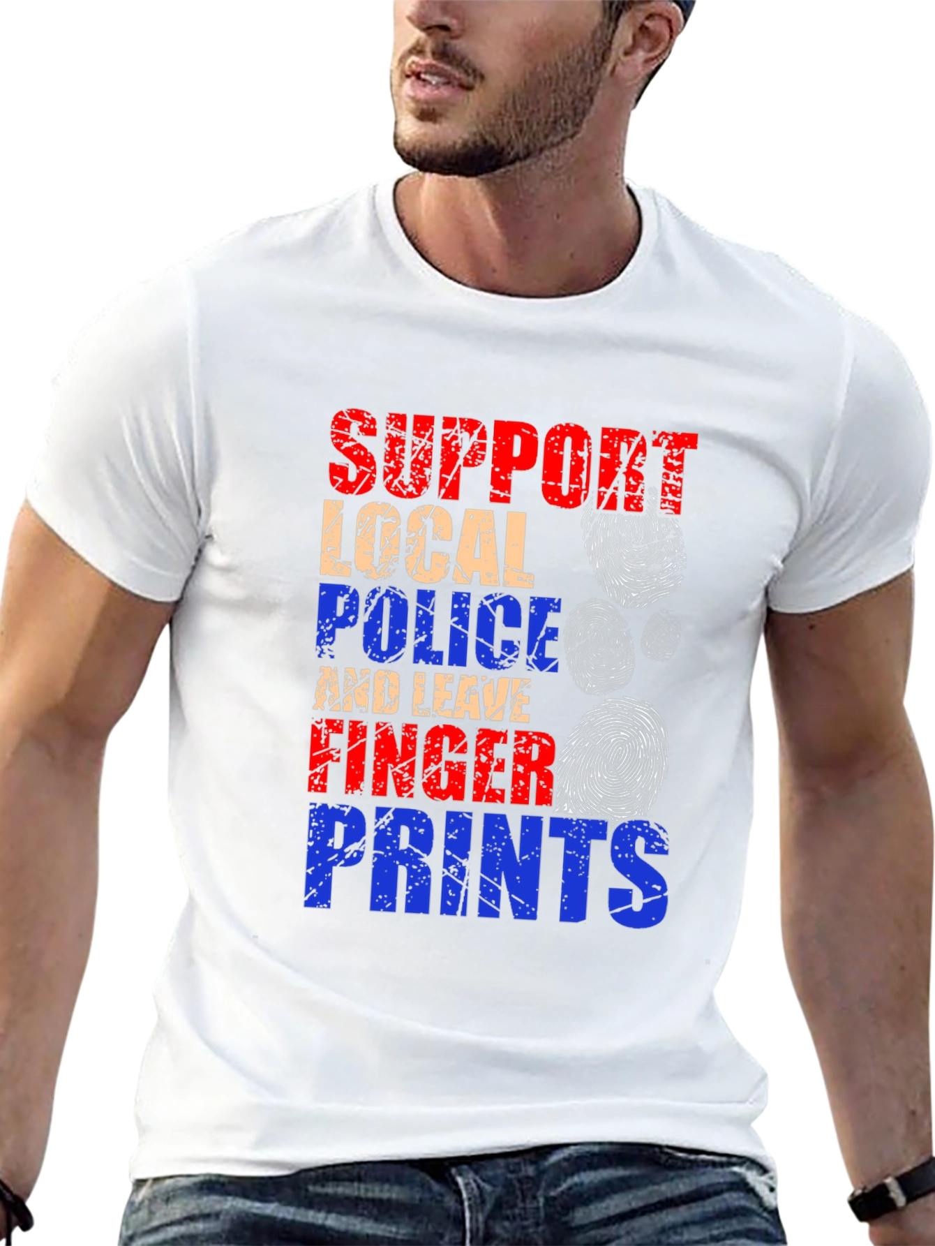 Support Local Police Graphic T-Shirt