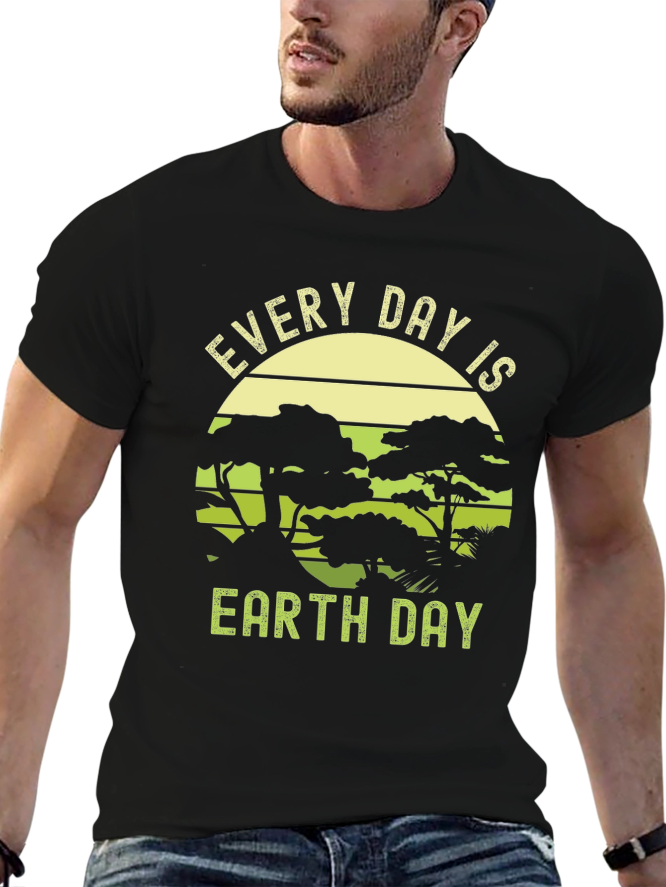 Every Day is Earth Day Black Graphic Tee