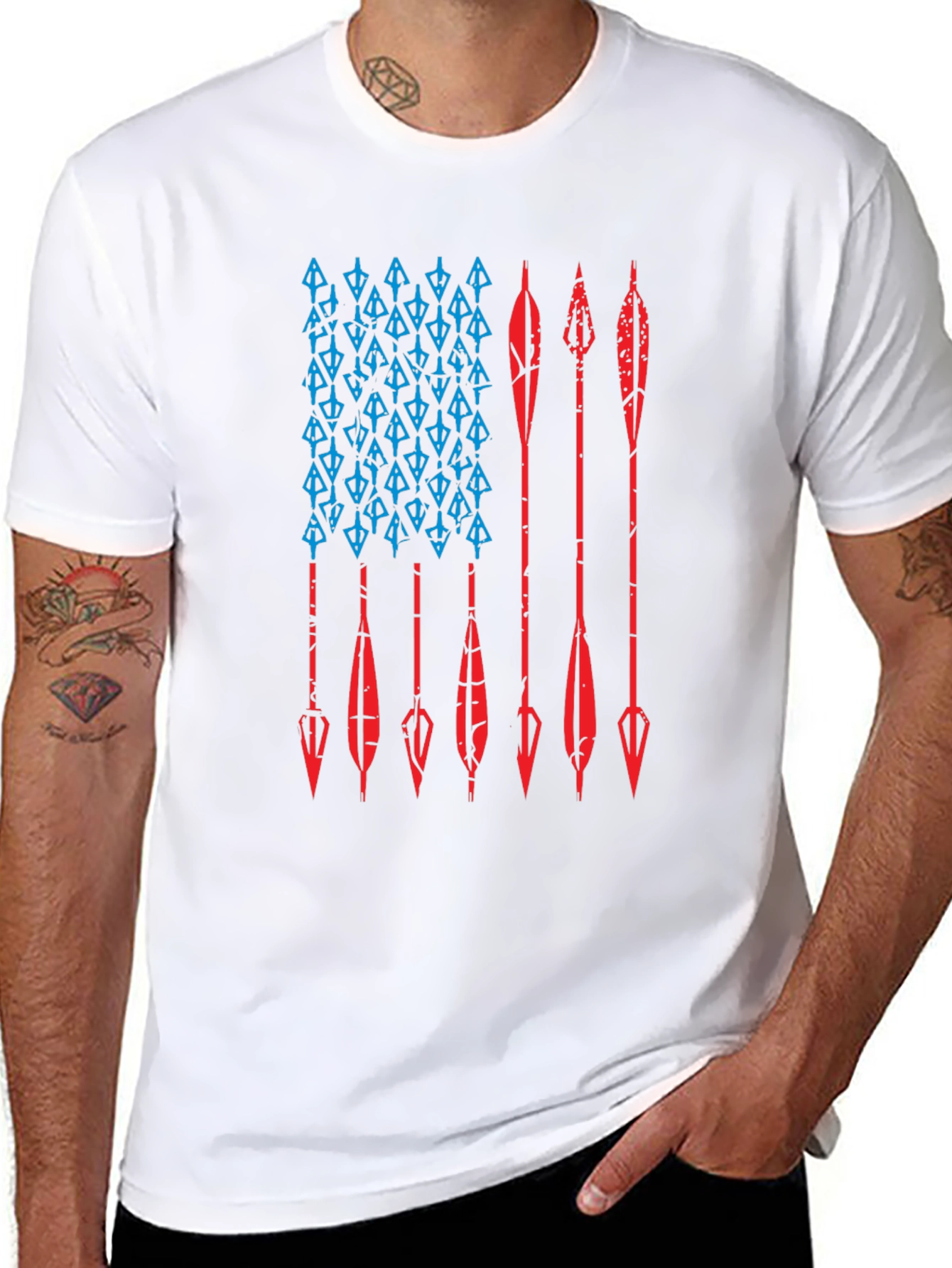 American Flag Arrow Graphic Tee - Hunting Pride