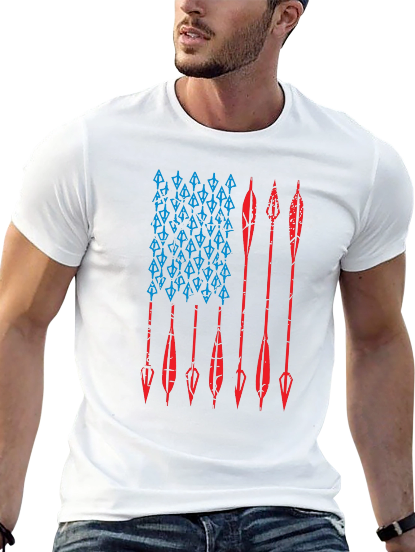 American Flag Arrow Graphic Tee - Hunting Pride