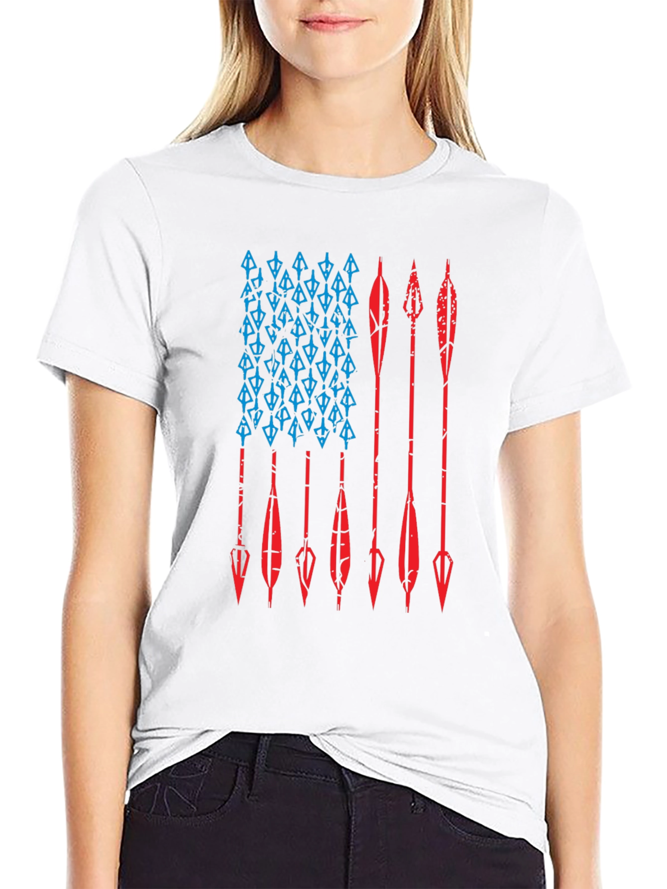 American Flag Arrow Graphic Tee - Hunting Pride