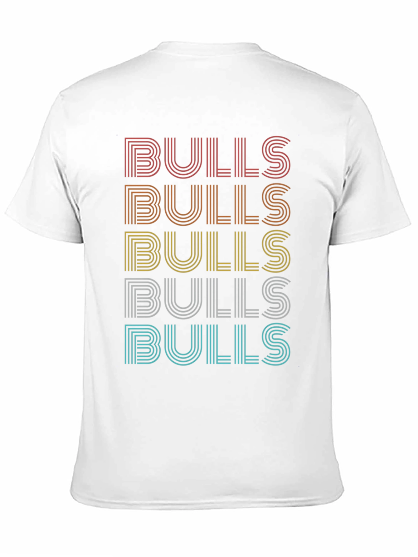 Retro Bulls Graphic Tee - Stylish Mens T-Shirt