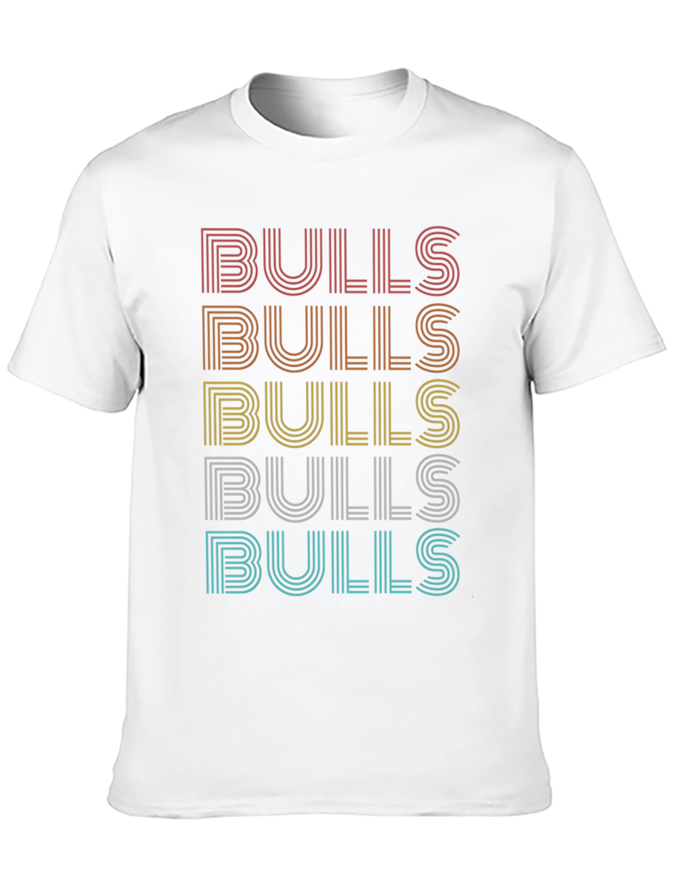 Retro Bulls Graphic Tee - Stylish Mens T-Shirt