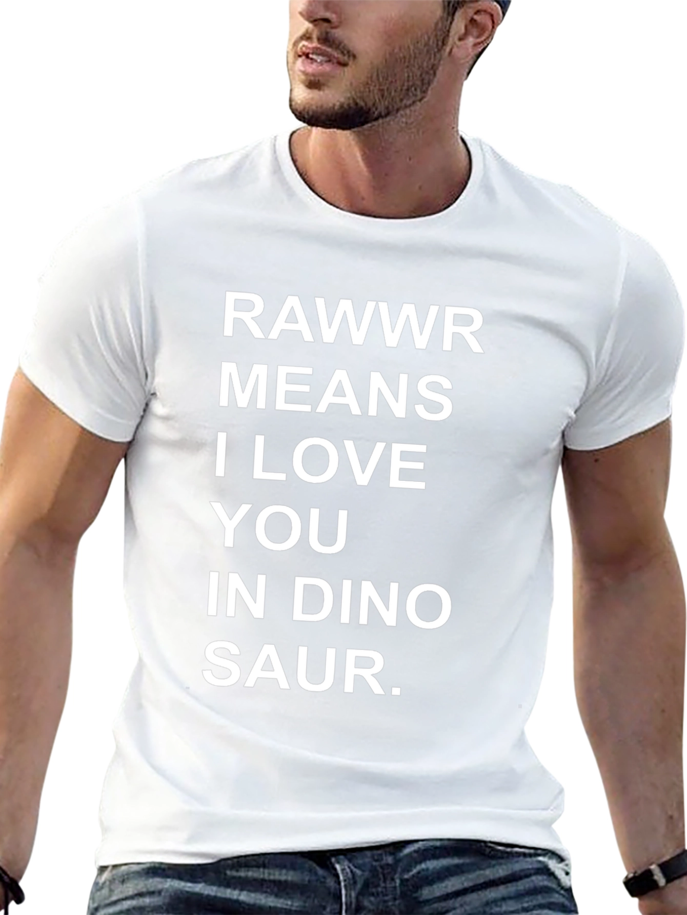 Rawwr Means I Love You T-Shirt Funny Dinosaur Tee