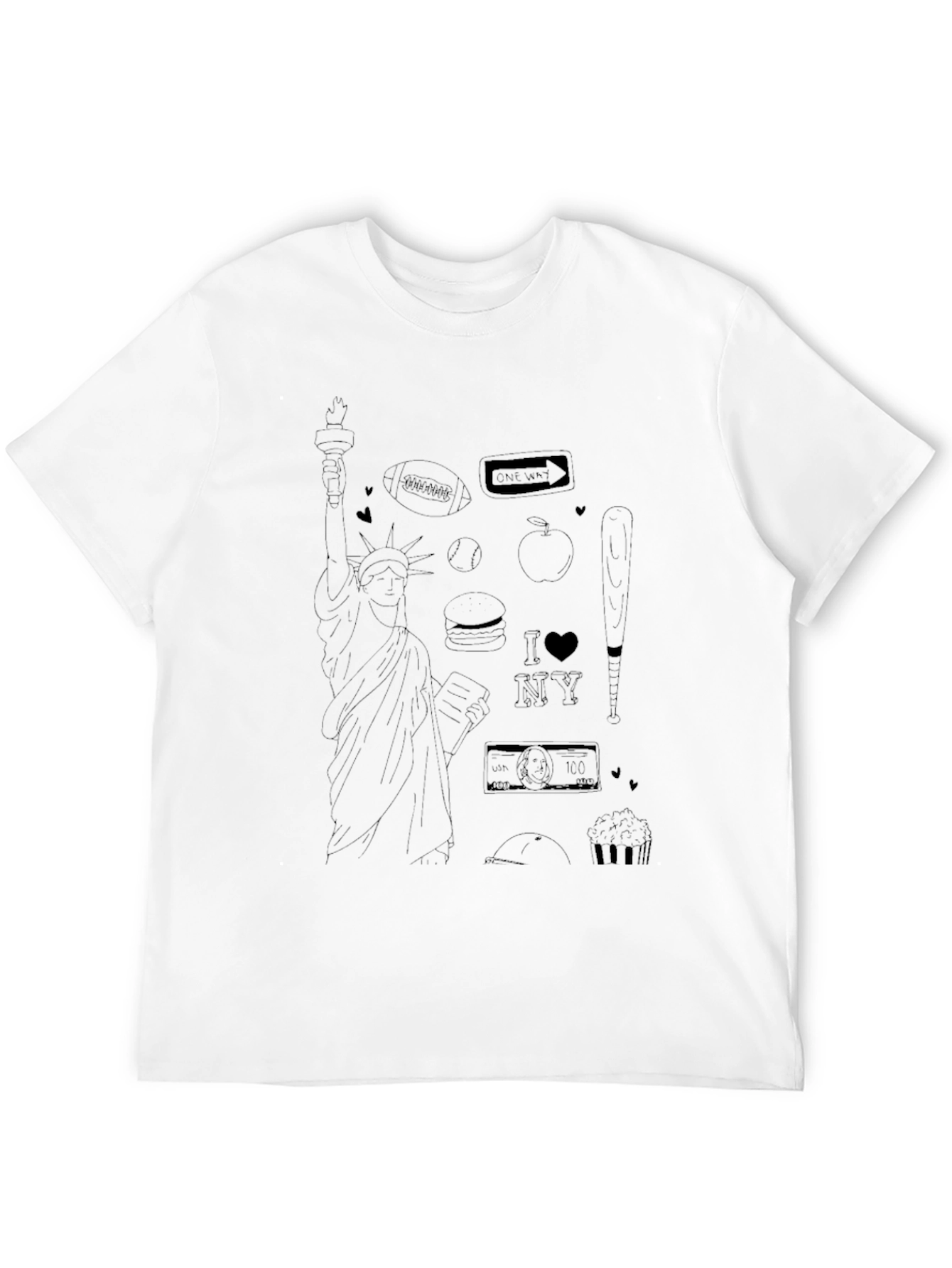 NYC Doodle T-Shirt | Mens Black Short Sleeve