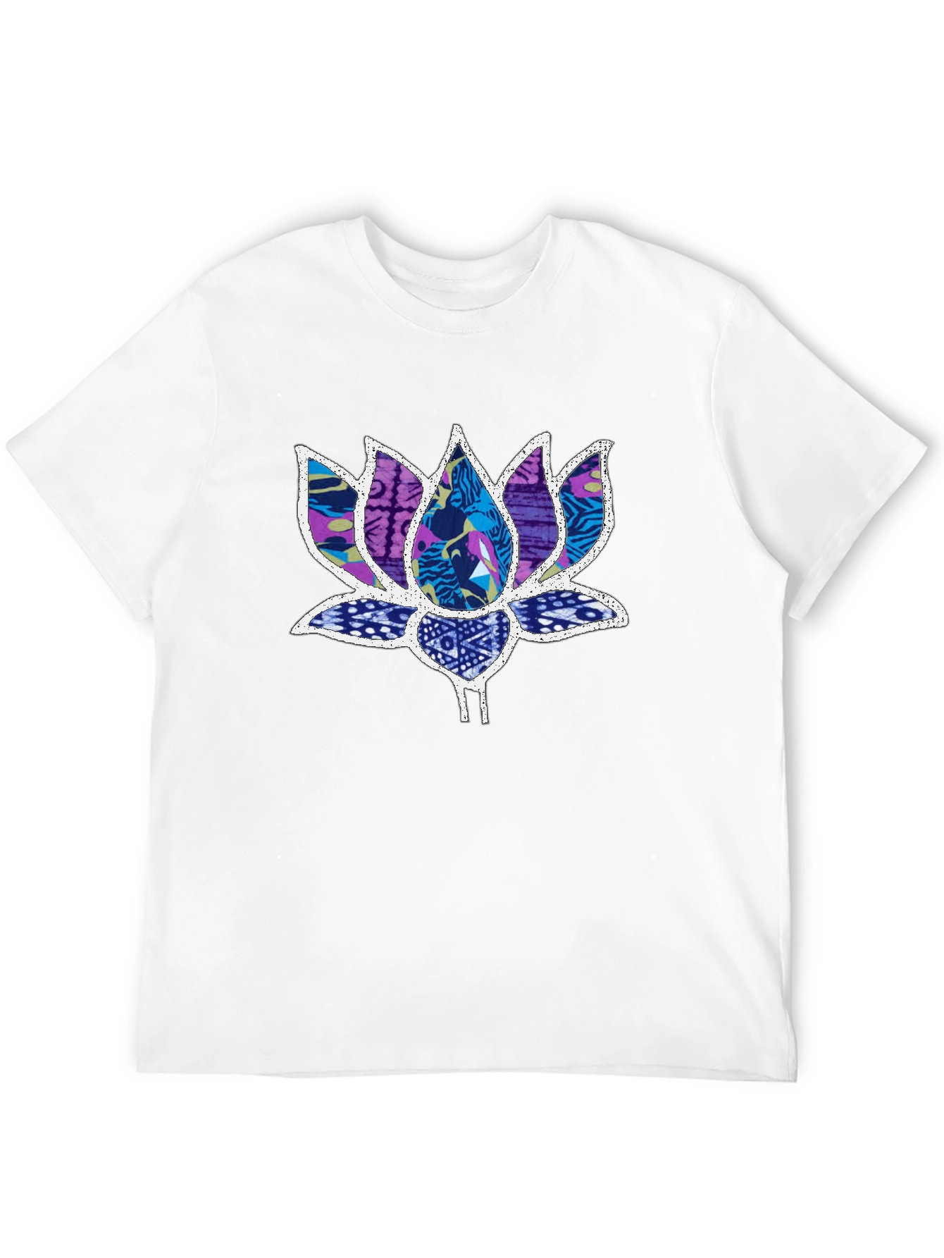 Lotus Flower Graphic Black T-Shirt