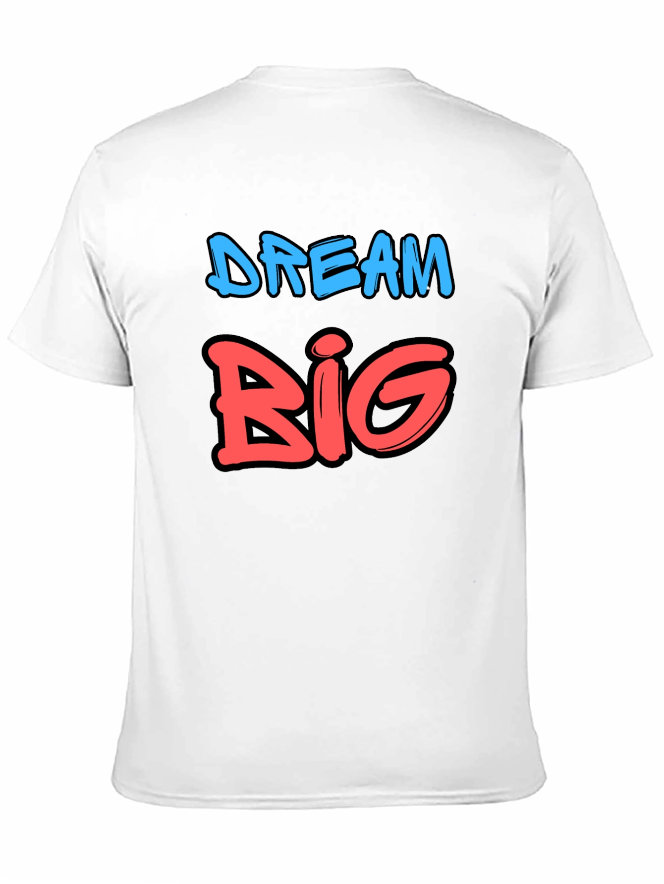 Dream Big Graphic Tee - Black Cotton T-Shirt