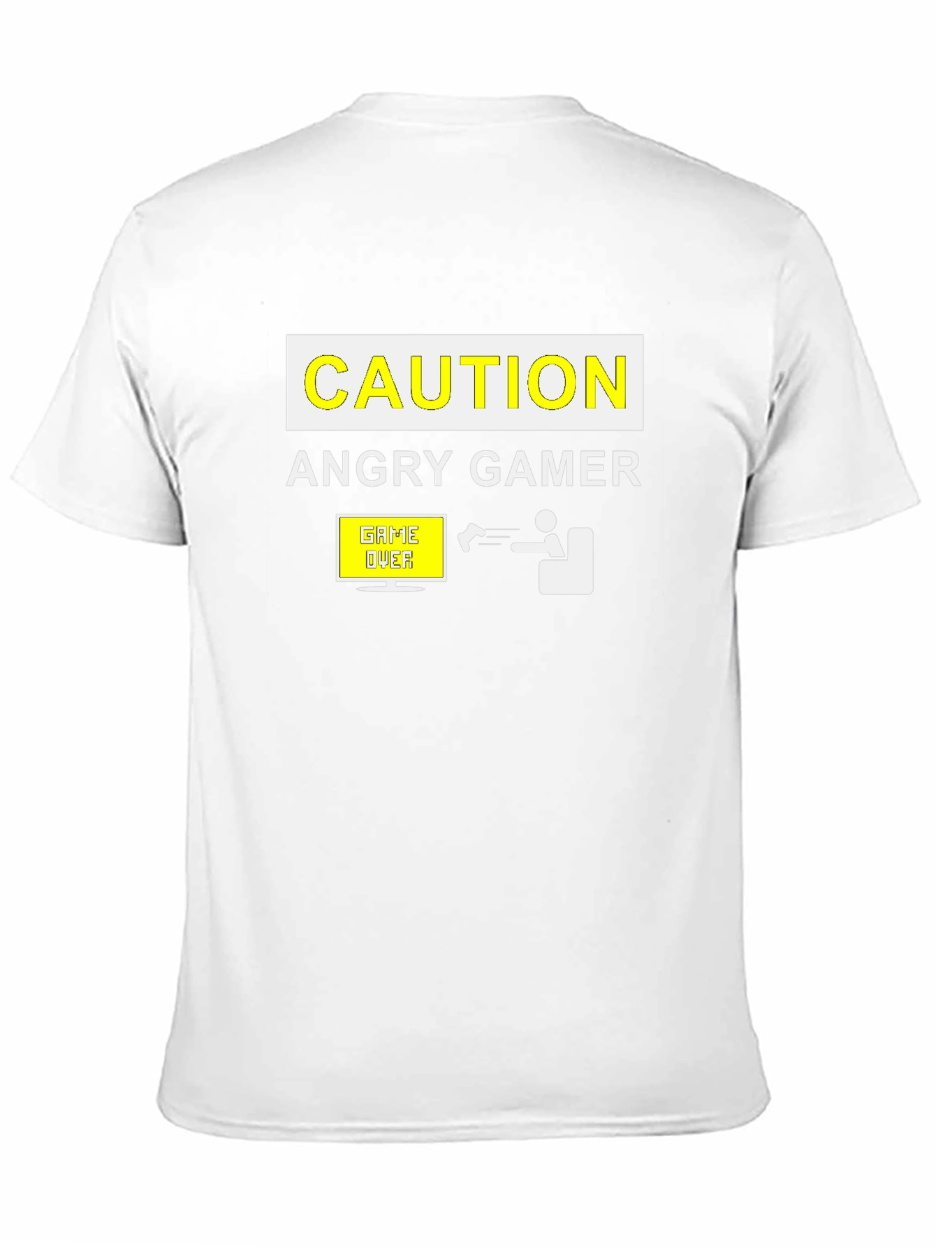 Angry Gamer Caution T-Shirt: Funny Video Game Tee