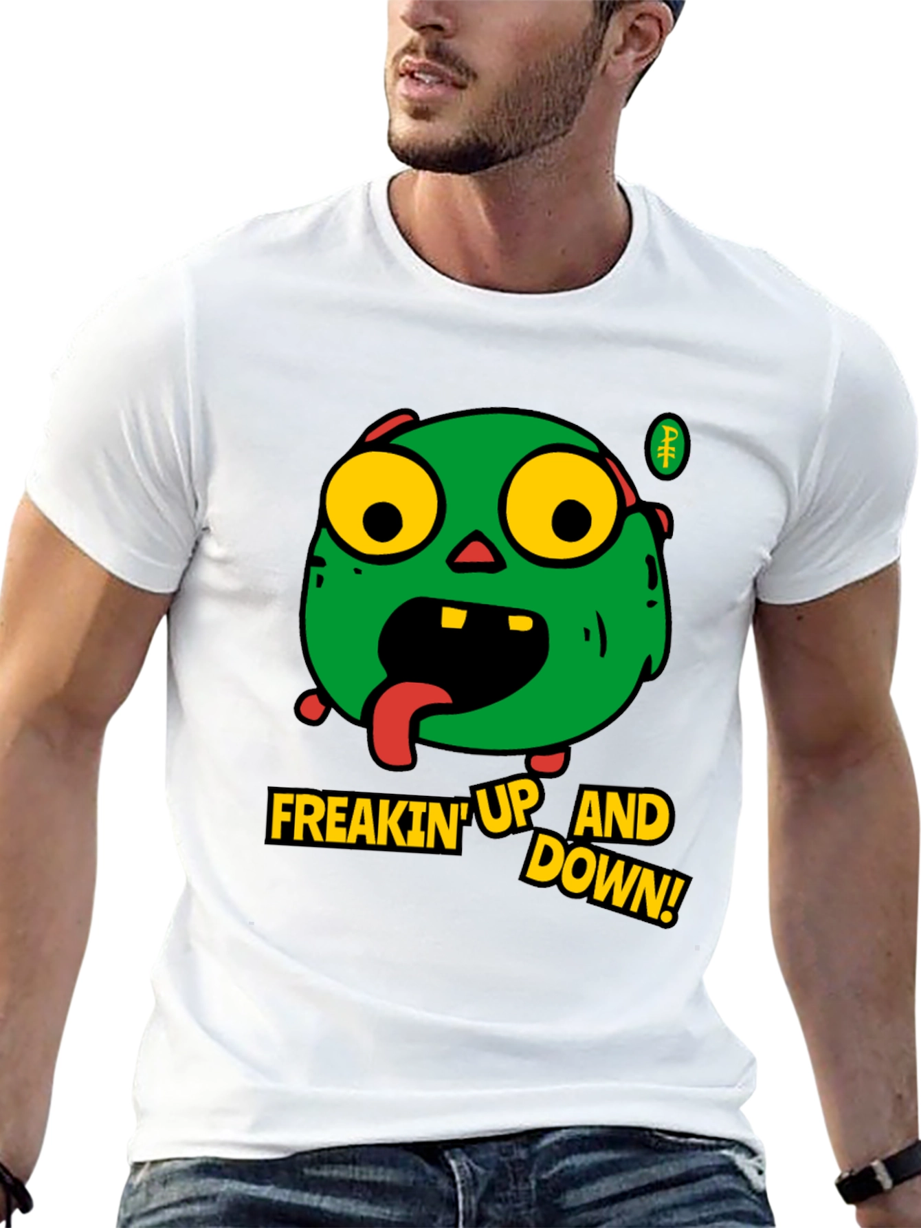 Zombie Freakin Up and Down Graphic T-Shirt