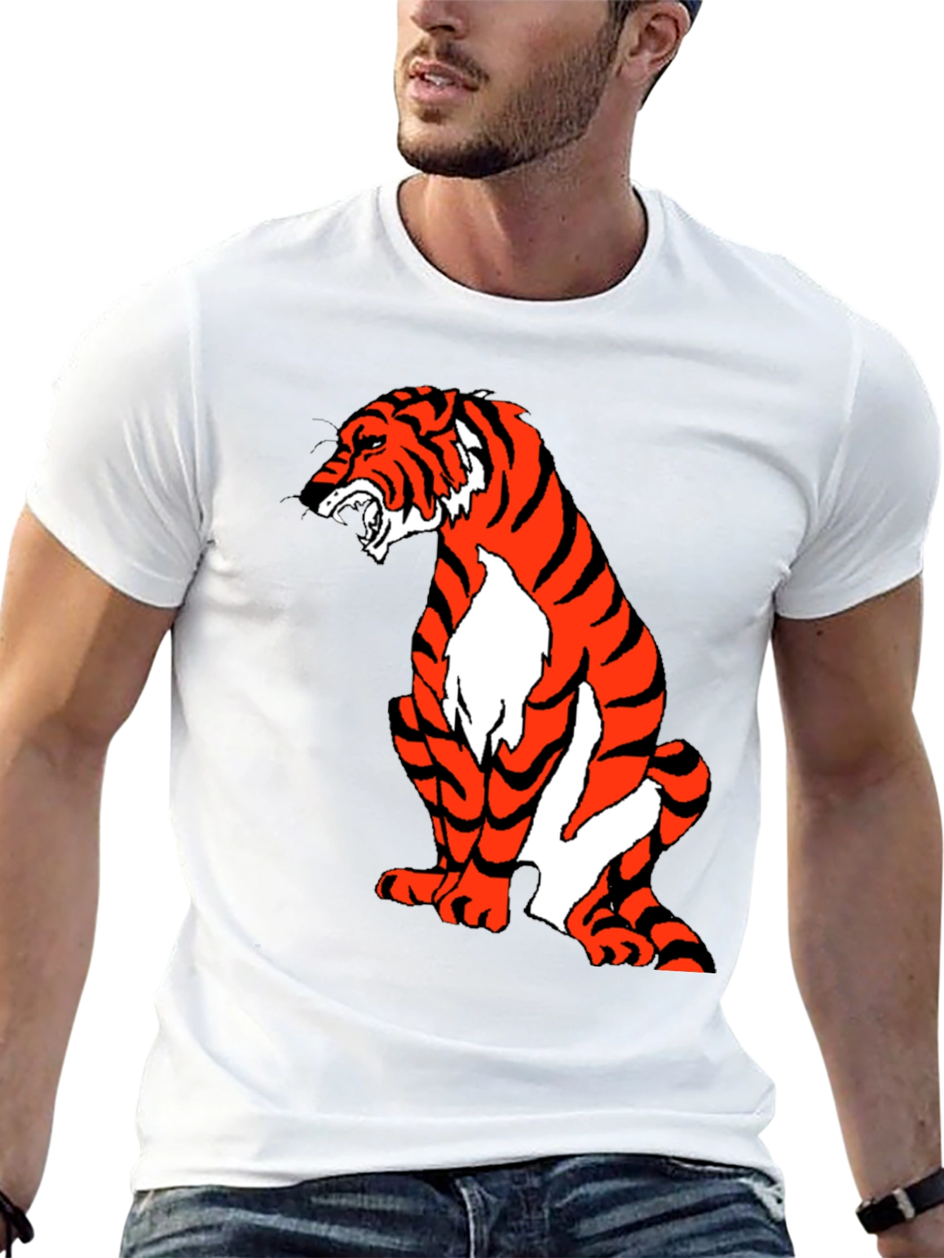 Tiger Graphic Tee - Black Short Sleeve