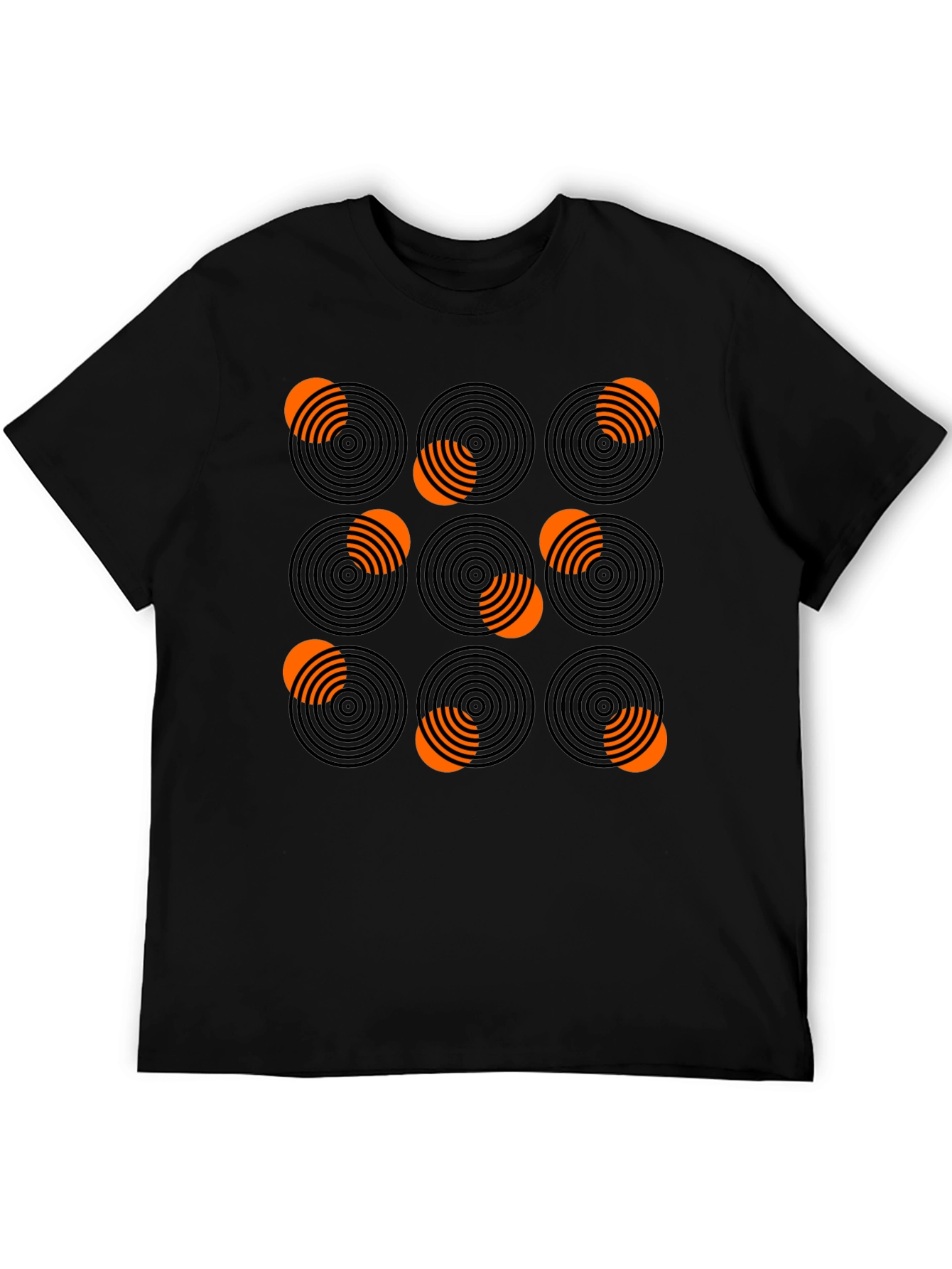 Abstract Circle Pattern Graphic Tee