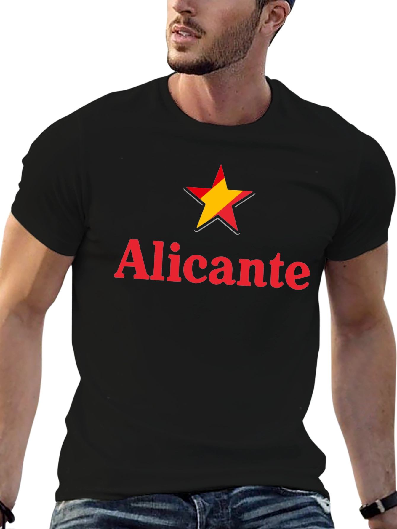 Alicante Star Graphic Black T-Shirt