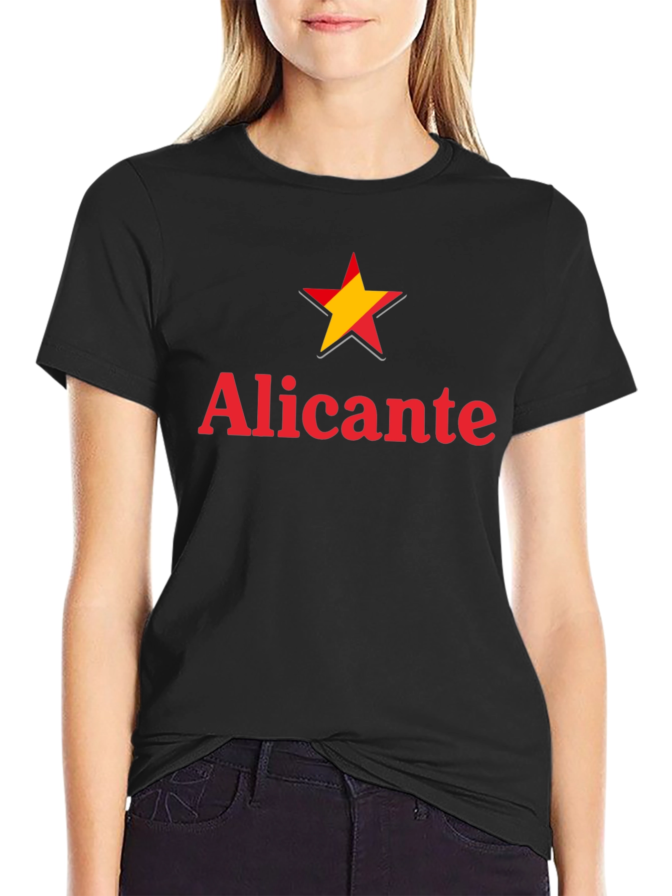 Alicante Star Graphic Black T-Shirt