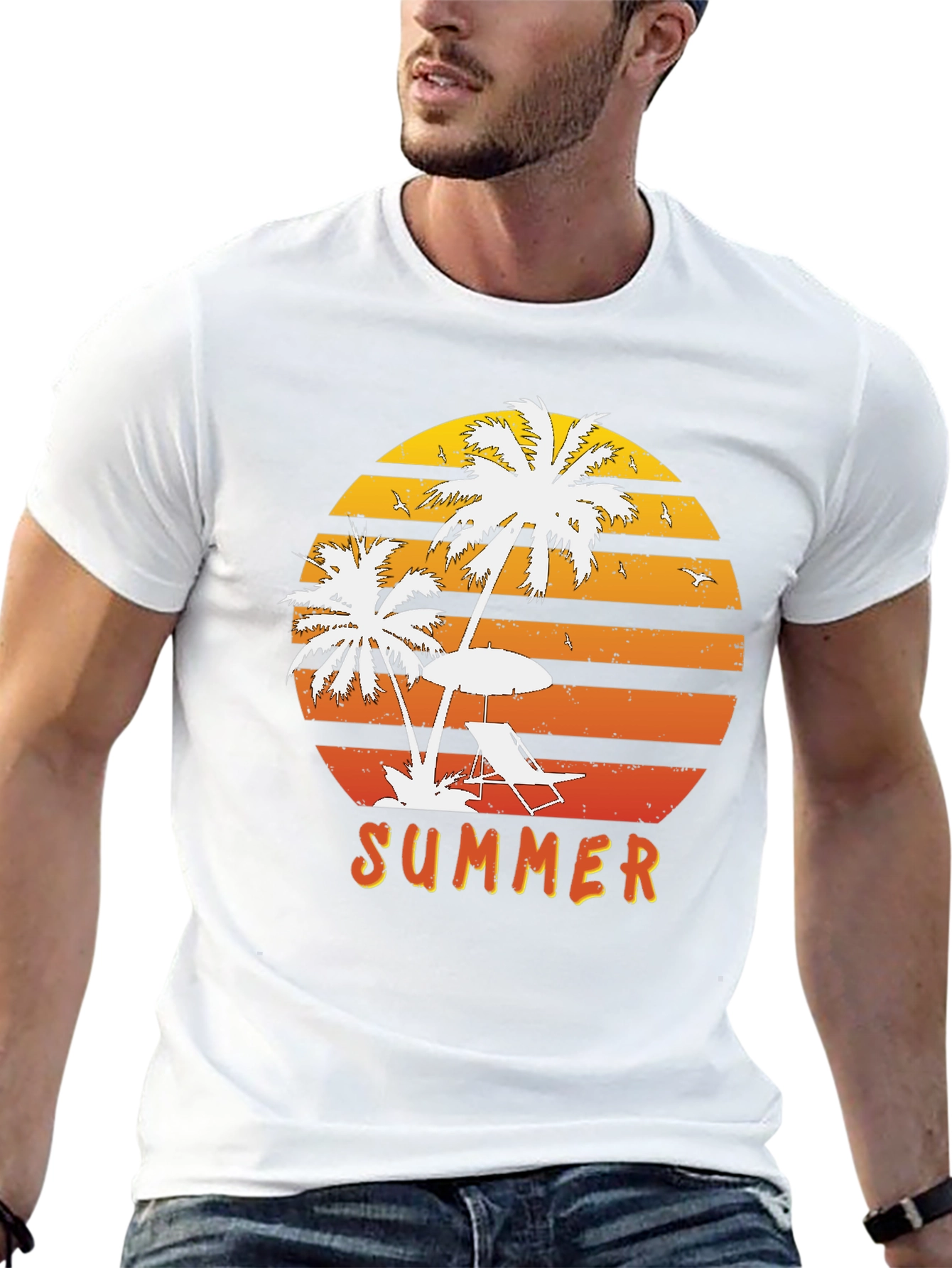 Summer Beach Sunset Graphic Tee