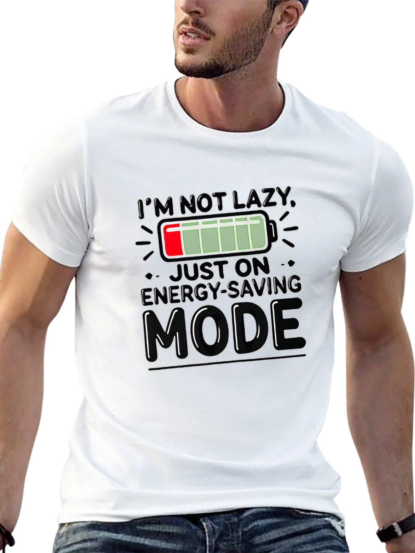Energy Saving Mode Graphic T-Shirt