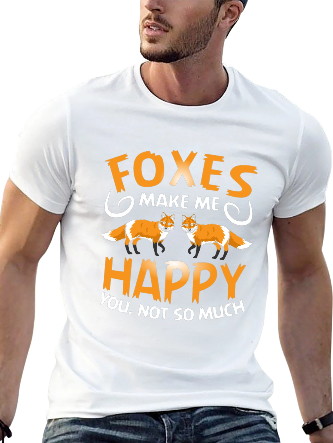 Foxes Make Me Happy Graphic T-Shirt
