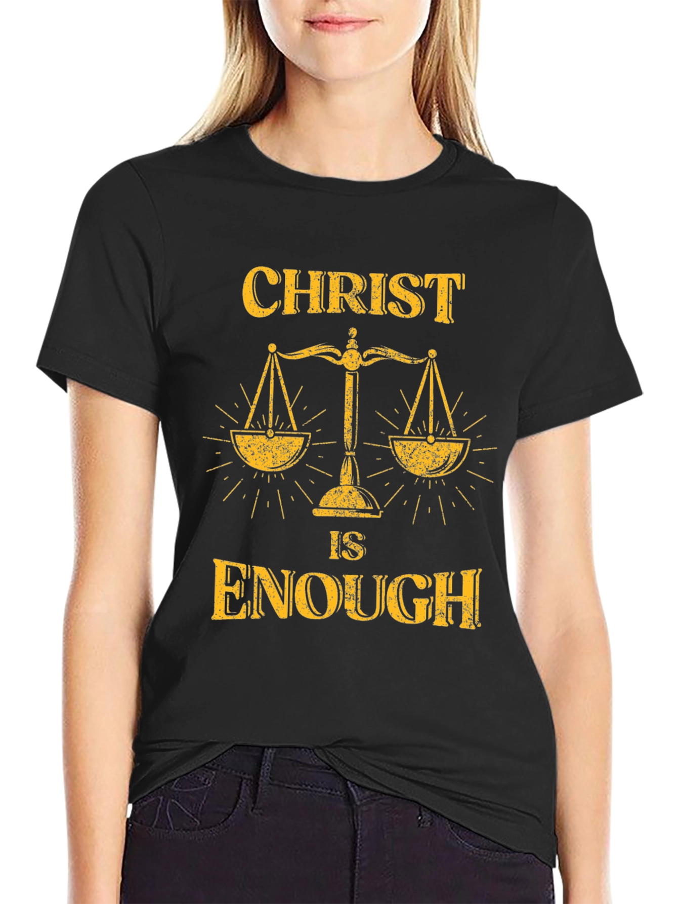 Christ Is Enough Graphic Tee - Mens Black T-Shirt