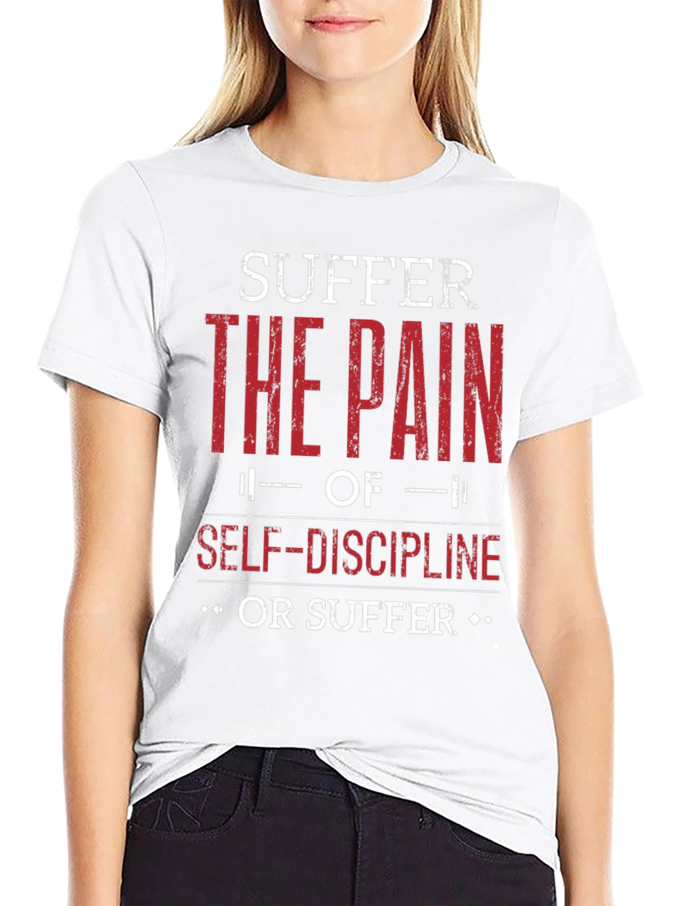 Suffer the Pain Motivational Graphic T-Shirt