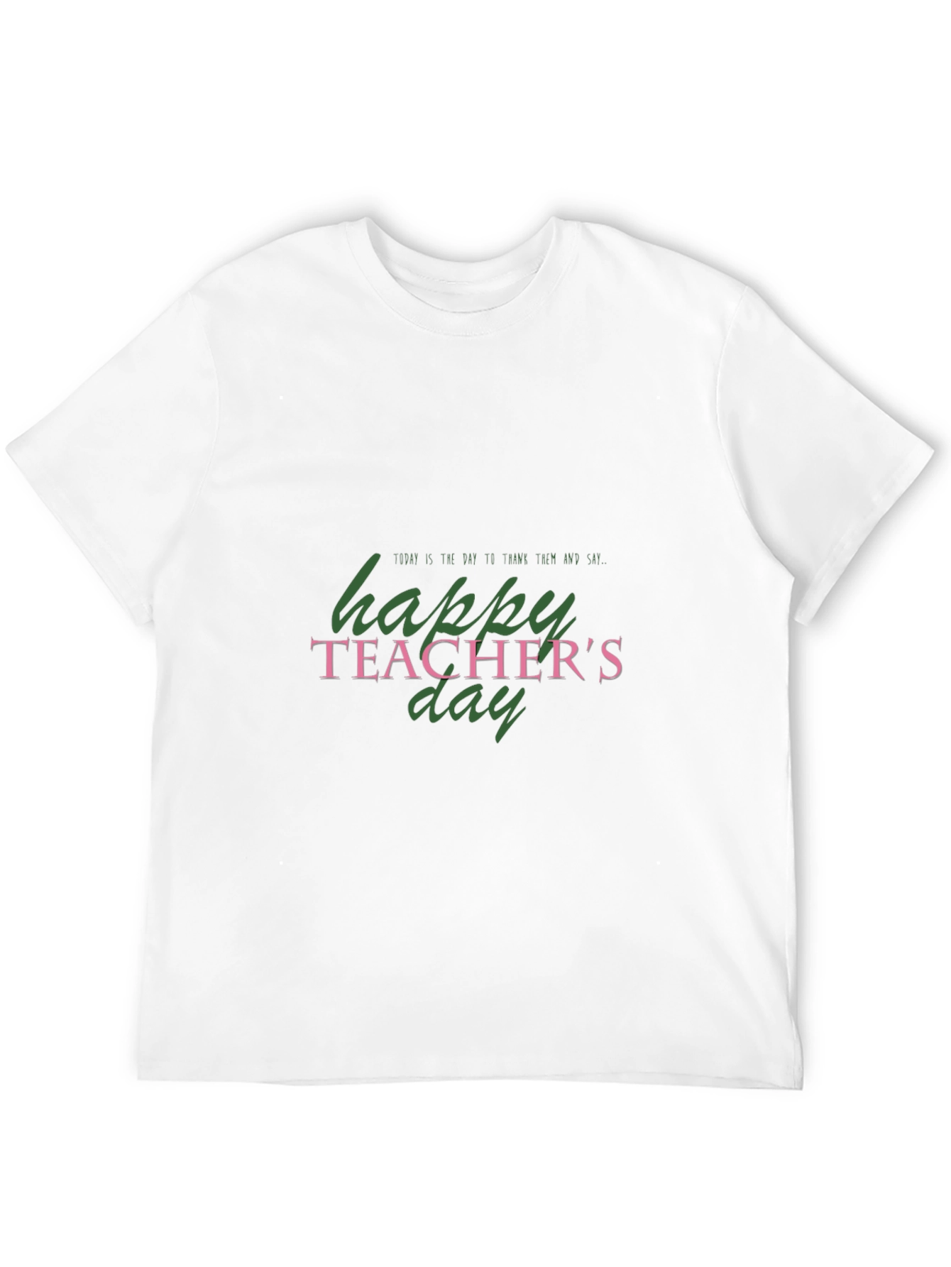 Happy Teachers Day Graphic Tee - Black Casual T-Shirt