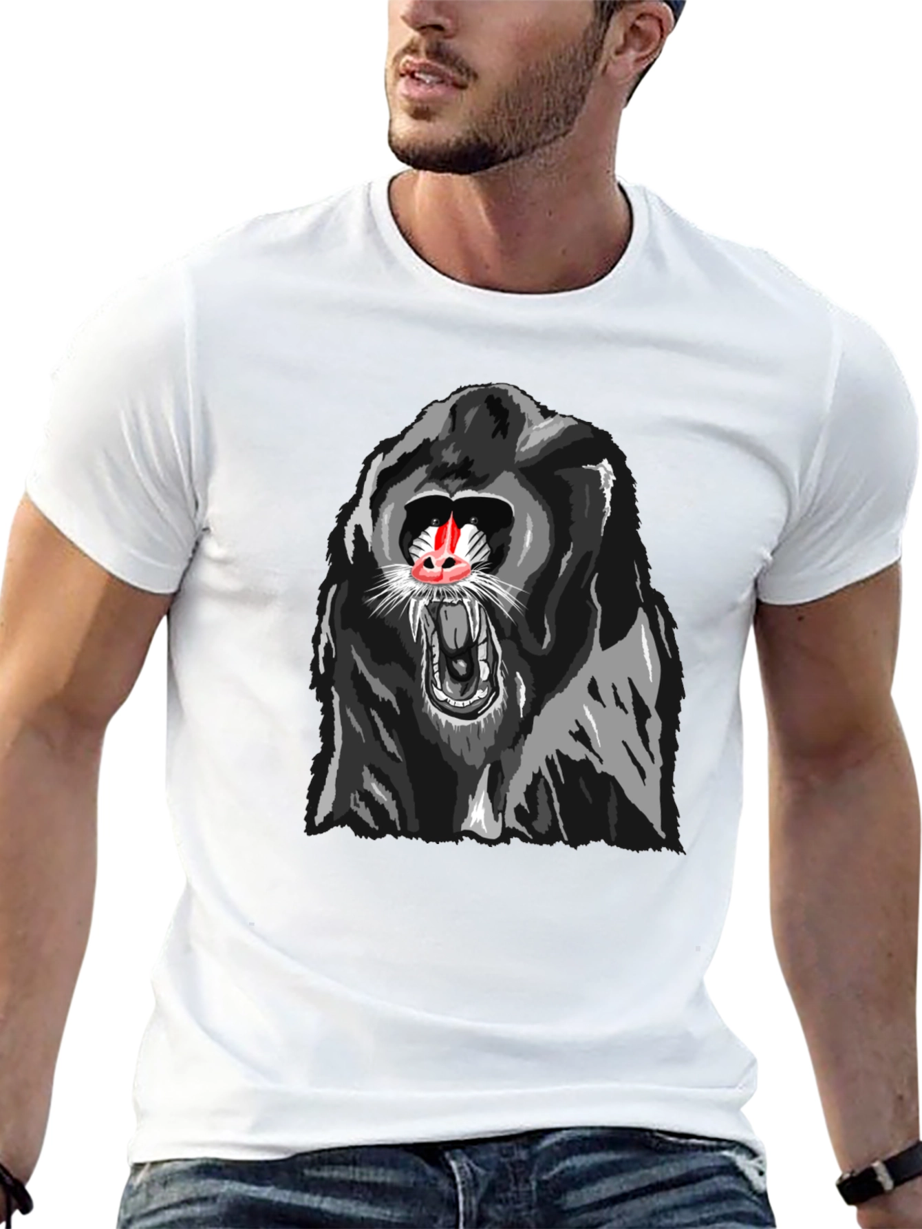 Mandrill Graphic Tee - Bold Animal Print