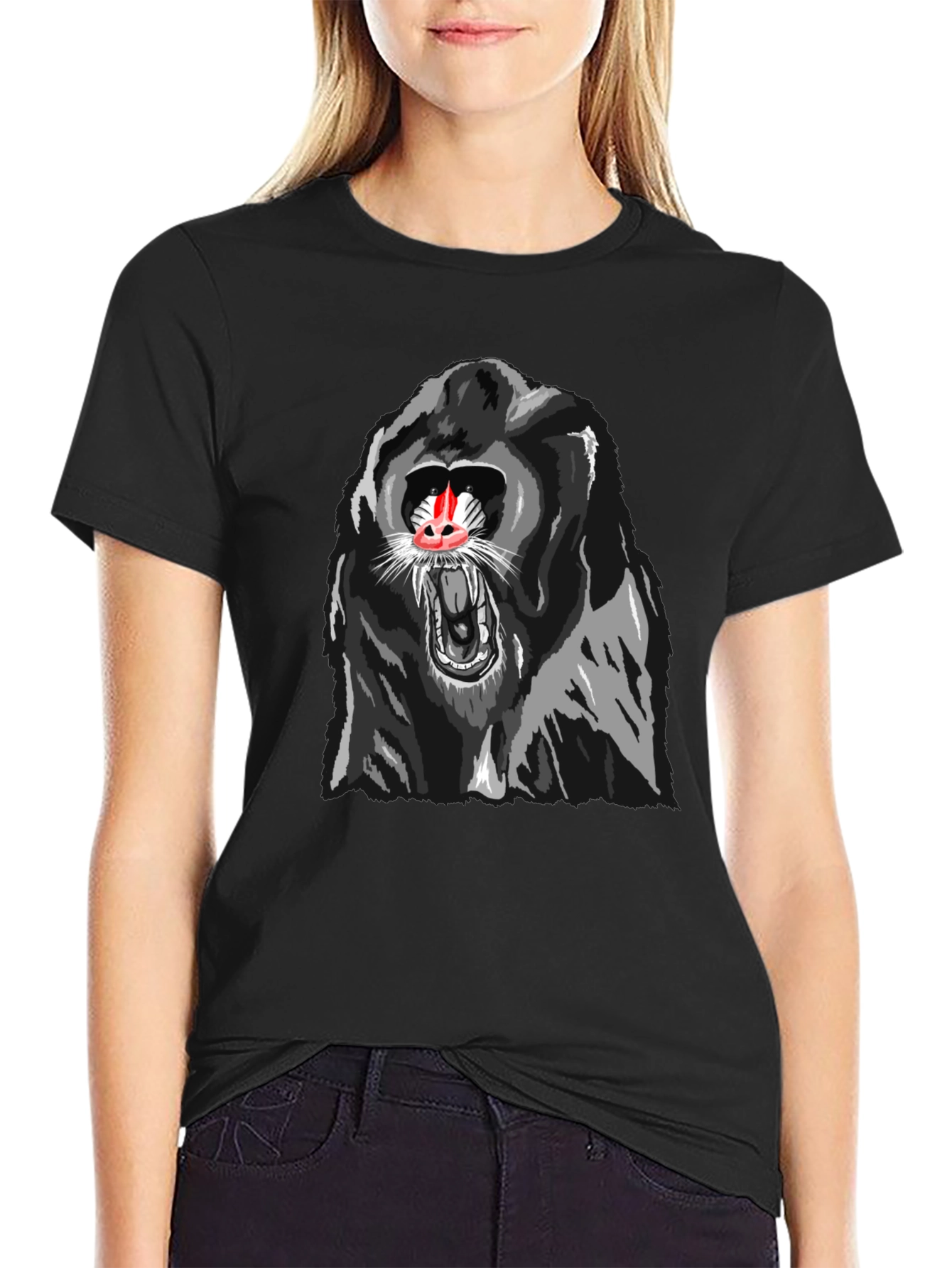 Mandrill Graphic Tee - Bold Animal Print