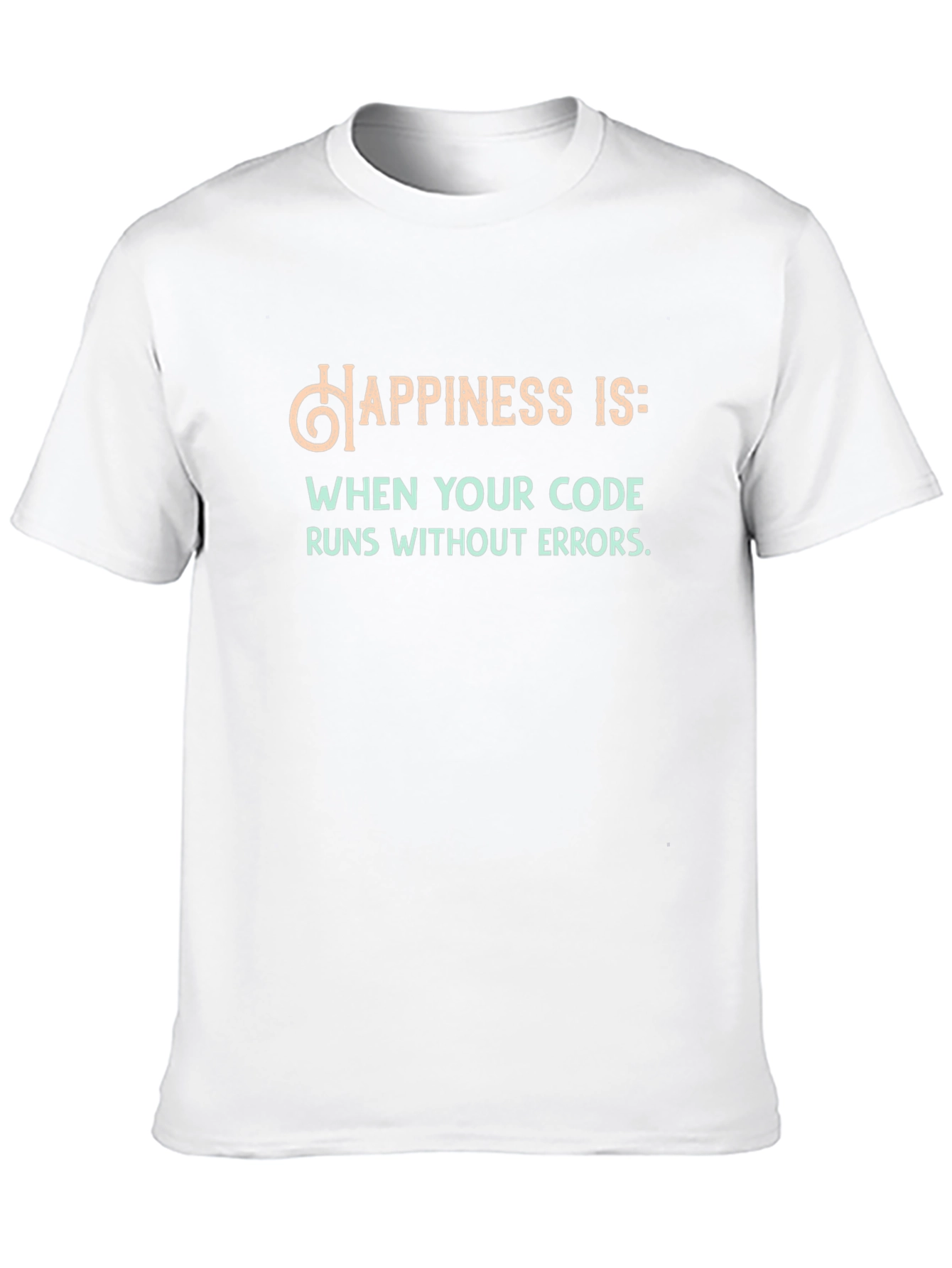 Happiness Runs Code T-Shirt - Funny Programmer Tee