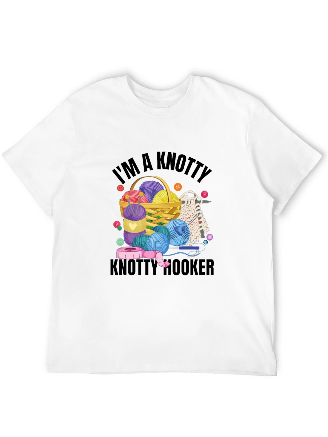 Knitty Hooker T-Shirt: Yarn Lover Gift