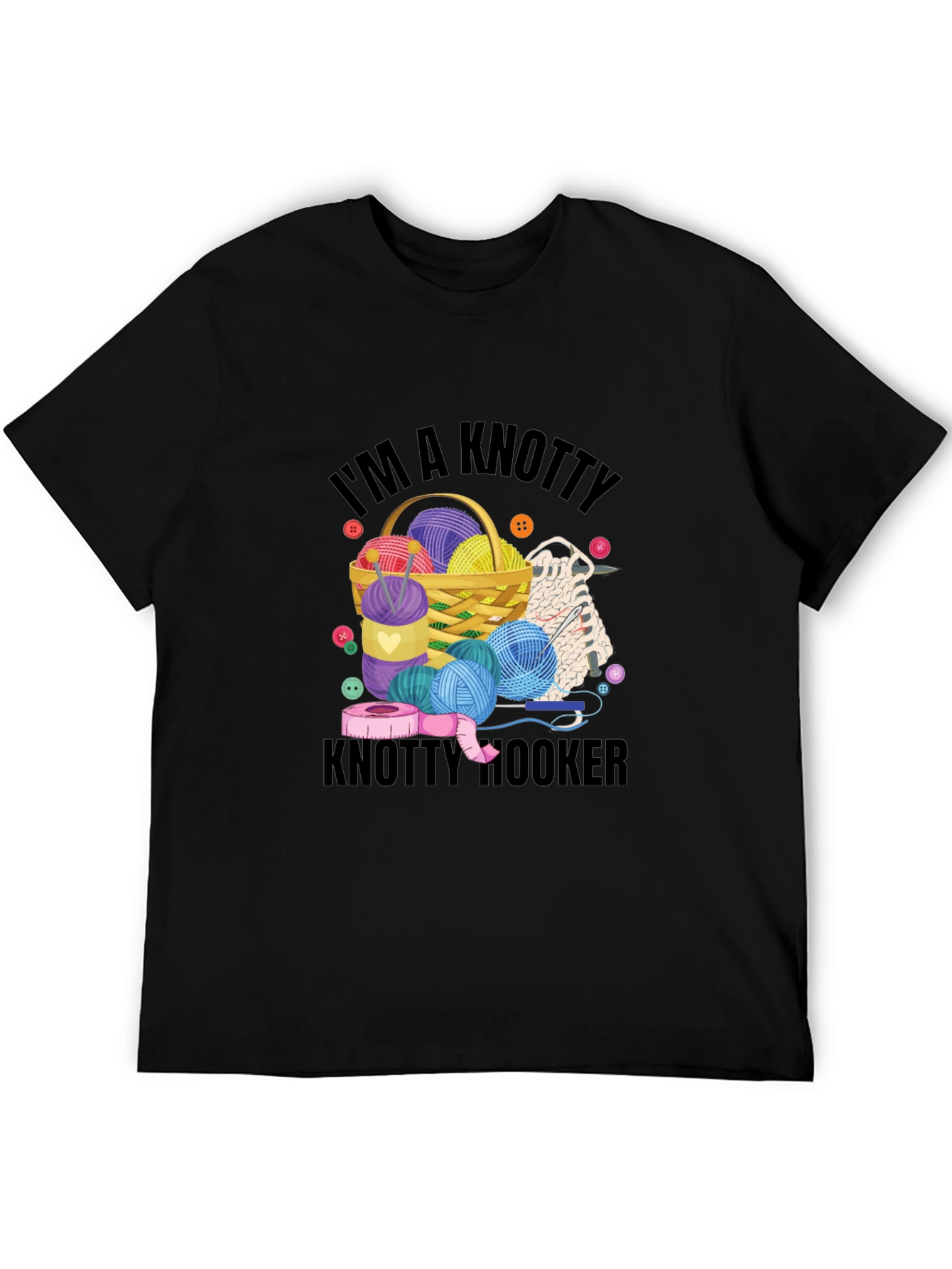 Knitty Hooker T-Shirt: Yarn Lover Gift